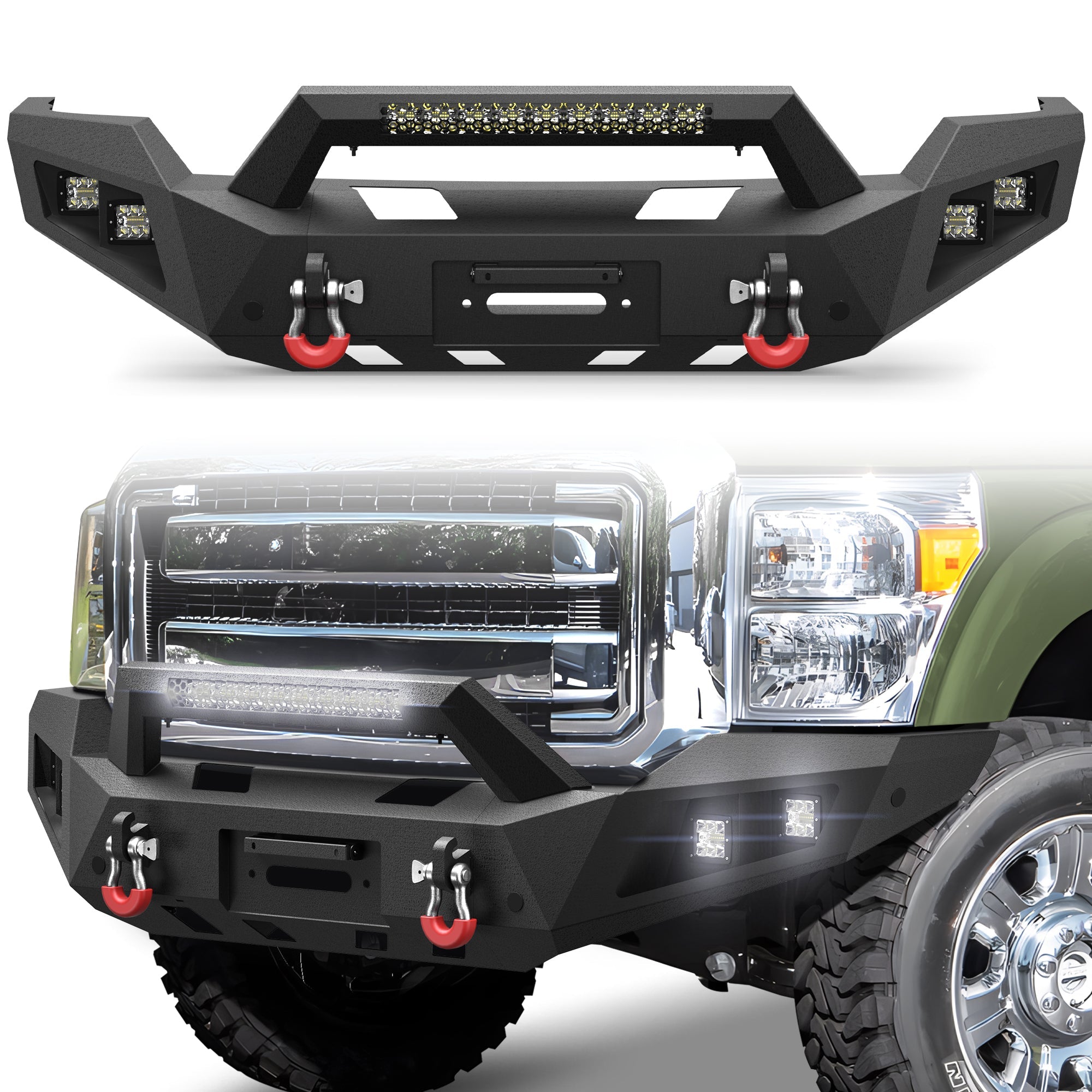 F250 Front Bumper for 2011-2016 Ford F250/F350/F450 Pickup Trucks - nadiaauto
