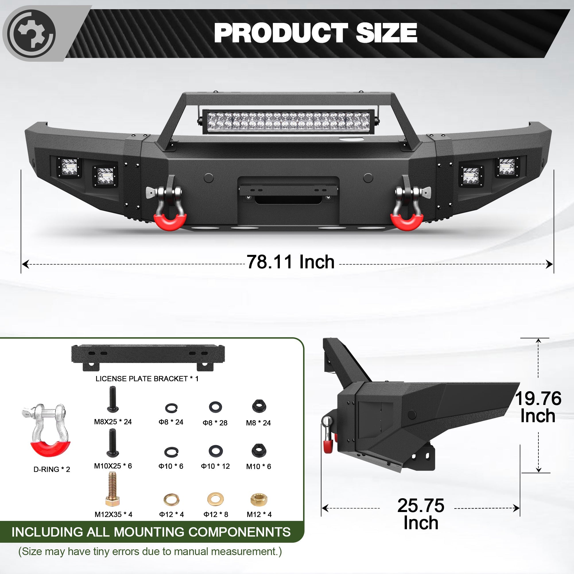 F250 Front Truck Bumper for 2017 2018 2019 2020 2021 2022 Ford F250/F350/F450 Pickup - nadiaauto