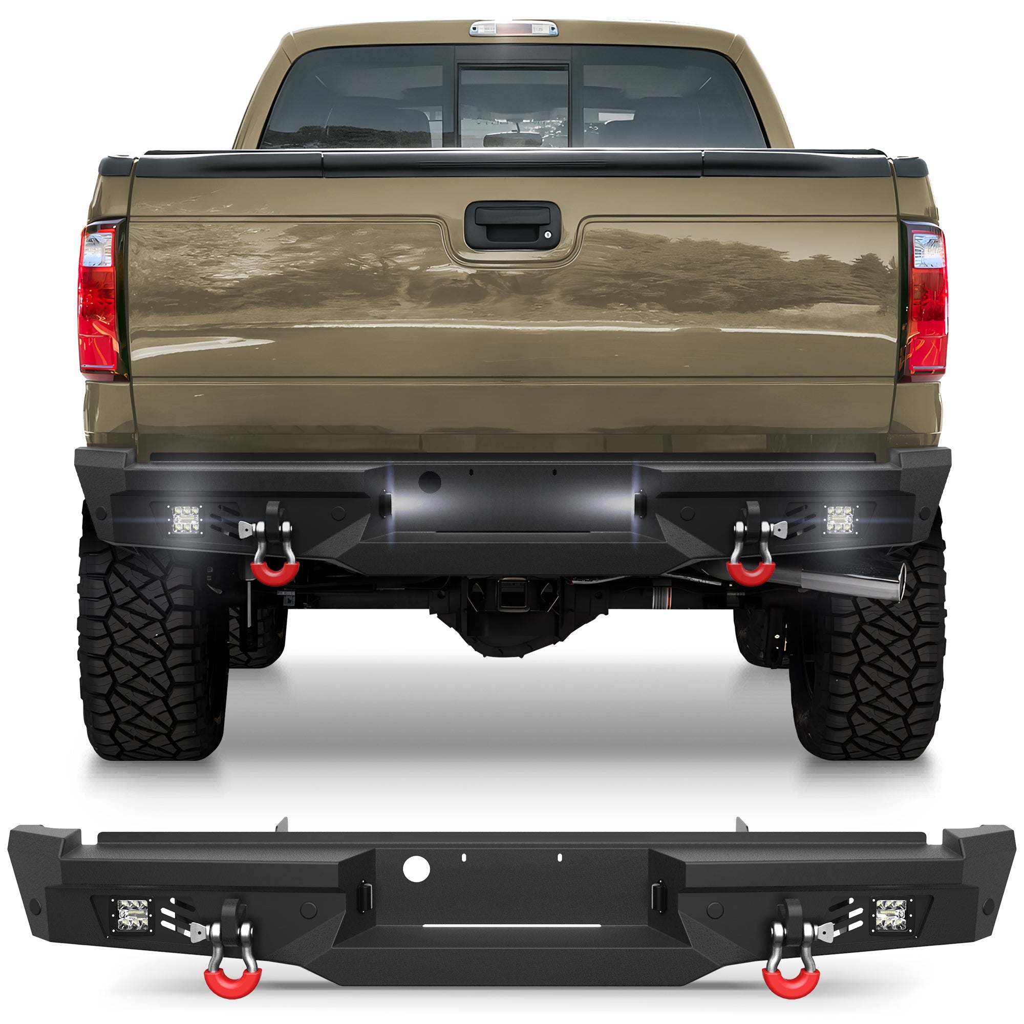 F250 Rear Bumper for 1999-2016 Ford F250/F350/F450 Pickup - nadiaauto