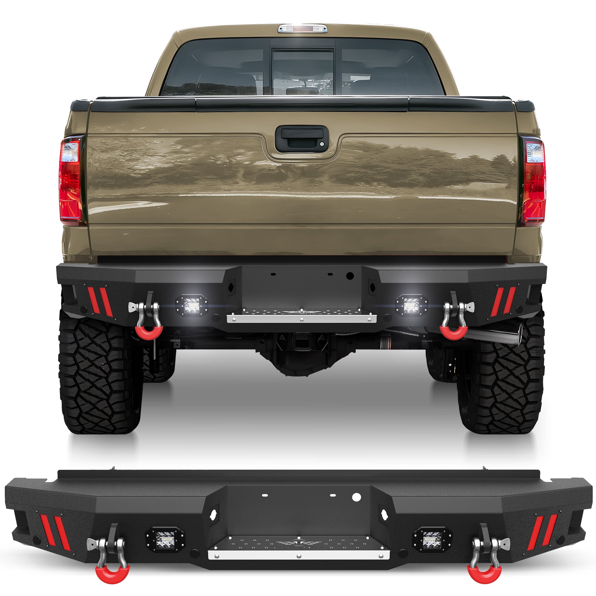F250 Rear Bumper Full Width for 1999-2016 Ford F250/F350/F450 - nadiaauto