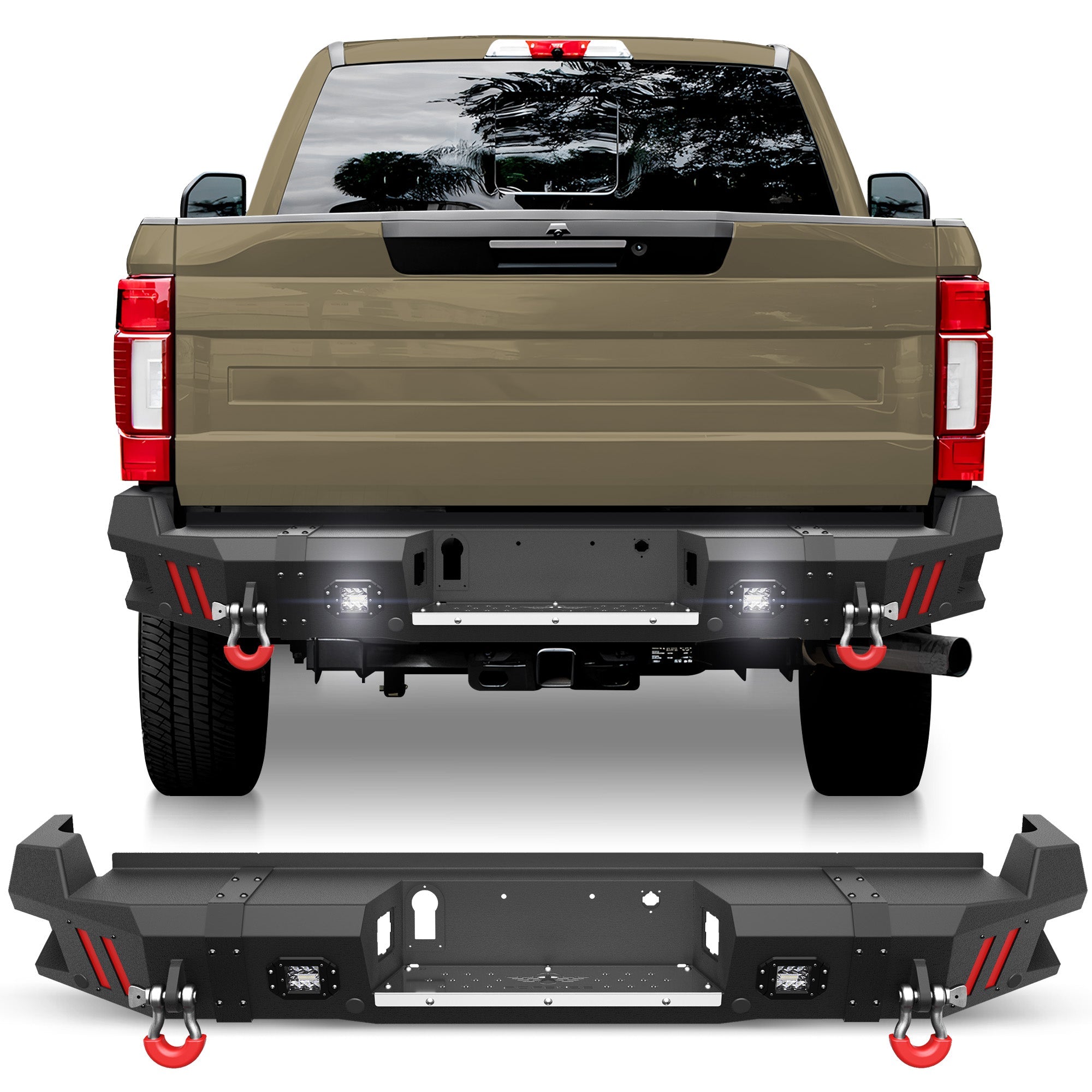 F250 Rear Bumper Full Width for 2017-2026 Ford F250/F350/F450 - nadiaauto