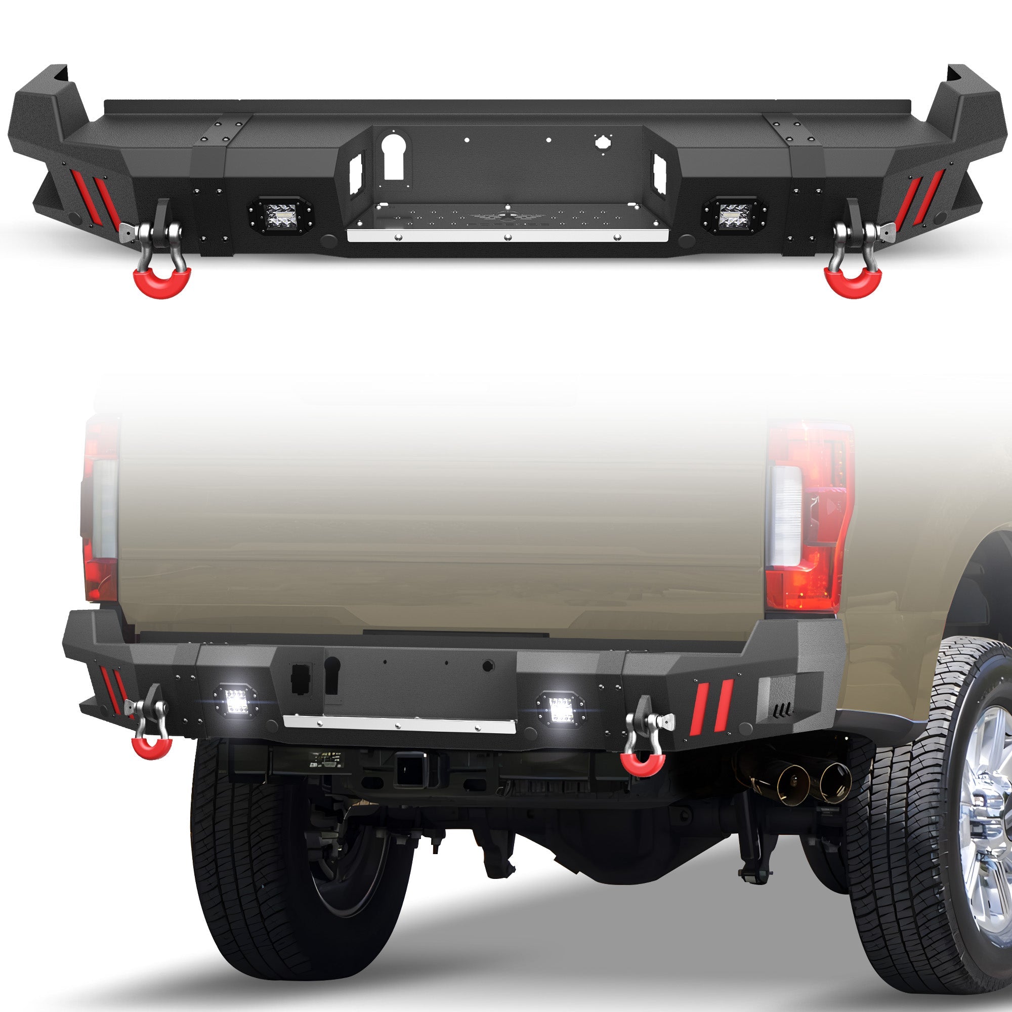 F250 Rear Bumper Full Width for 2017-2026 Ford F250/F350/F450 - nadiaauto