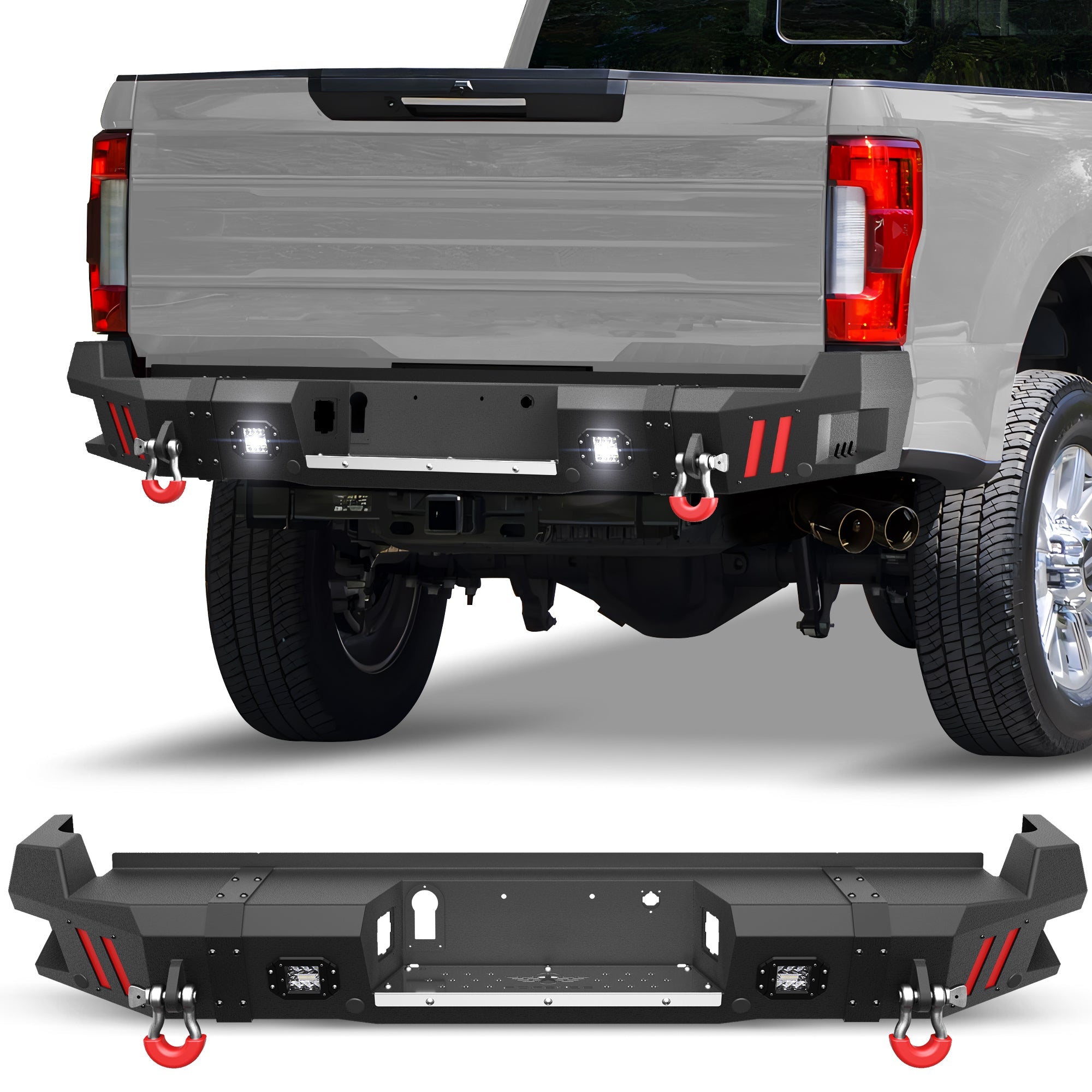 F250 Rear Bumper Full Width for 2017 - 2026 Ford F250/F350/F450 - nadiaauto