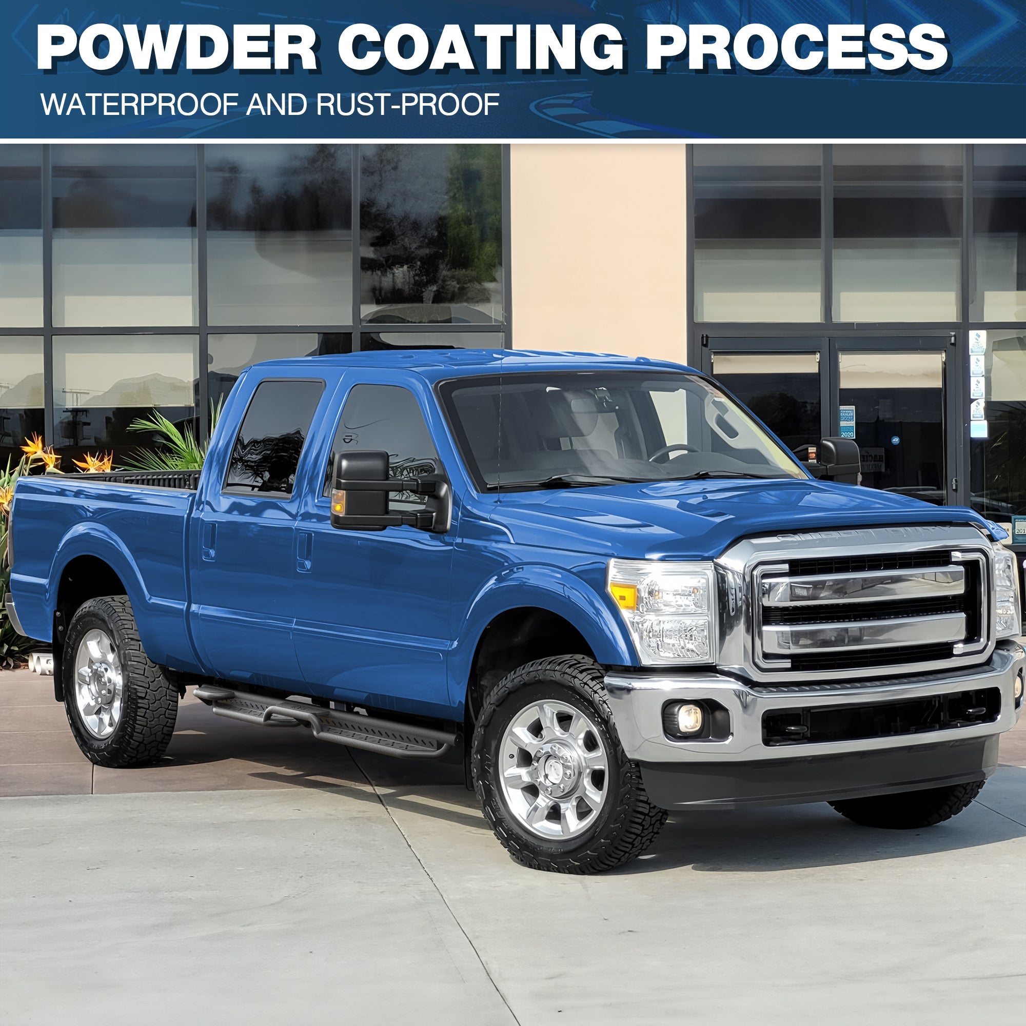 F250 Running Boards Side Steps Compatible for 1999 - 2016 Ford F250 SuperCrew (4 Door) - nadiaauto