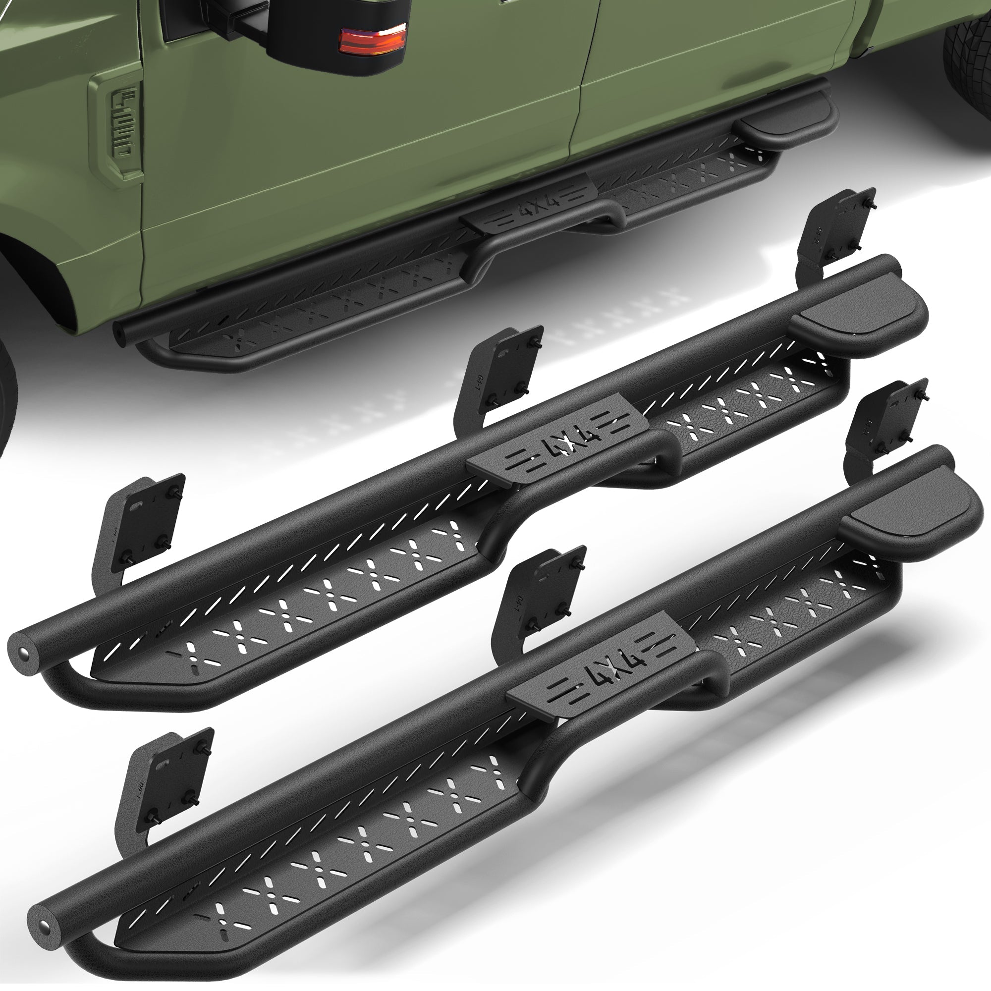 F250 Running Boards Side Steps Compatible for 1999-2016 Ford F250 SuperCrew (4 Door) - nadiaauto