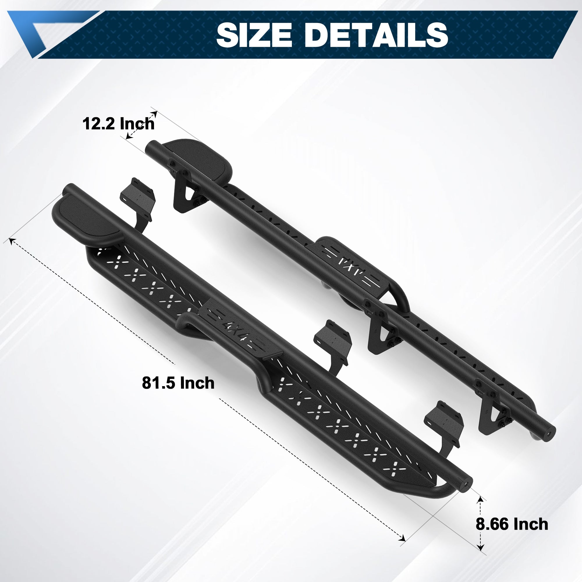 F250/F350 Running Boards Side Steps Compatible with 2015 - 2025 Ford F150,2017 - 2025 F250/F350 - nadiaauto