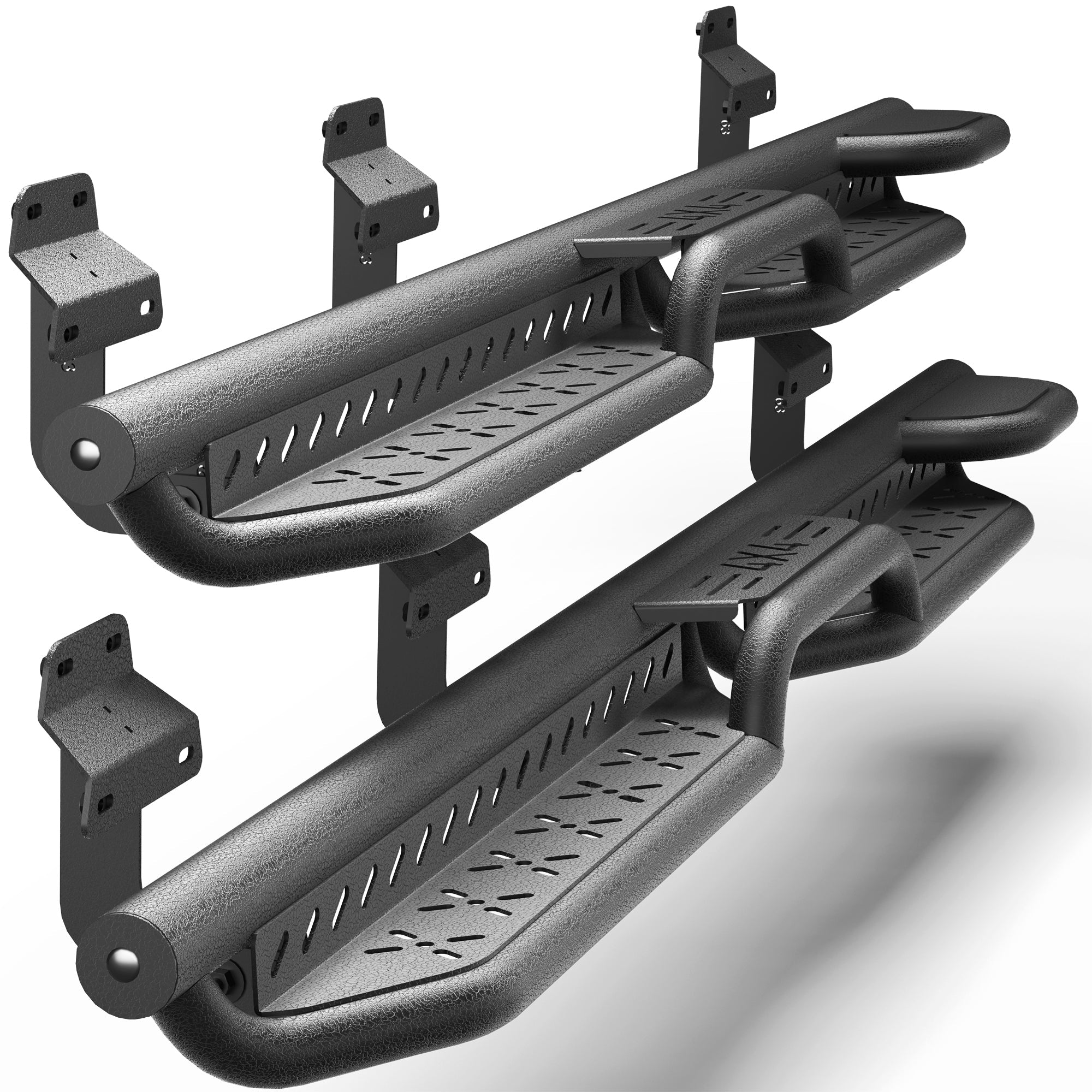 F250/F350 Running Boards Side Steps Compatible with 2015 - 2025 Ford F150,2017 - 2025 F250/F350 - nadiaauto