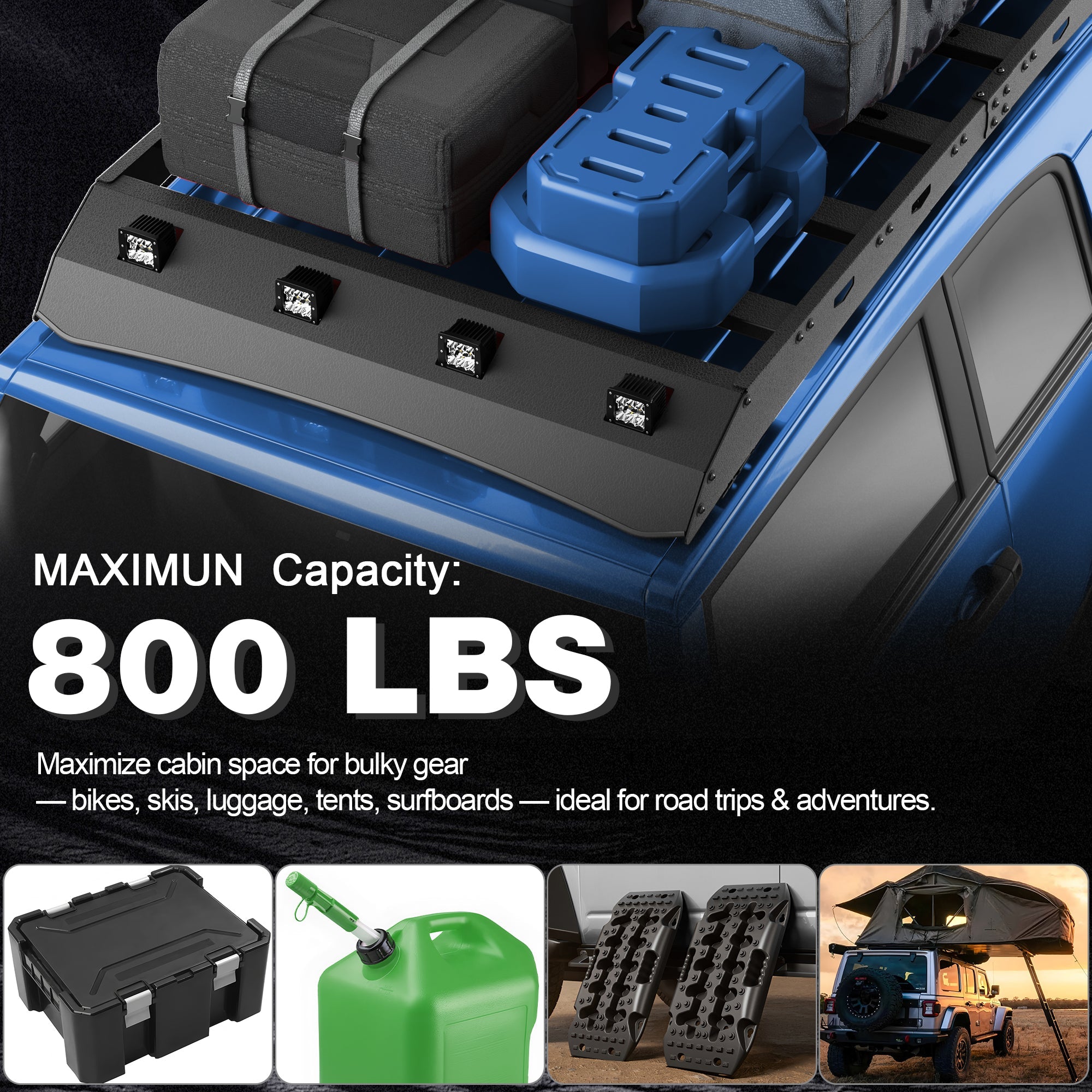 FJ Cruiser Roof Rack Cargo Carrier for 2006 - 2014 Toyota FJ Cruiser - nadiaauto