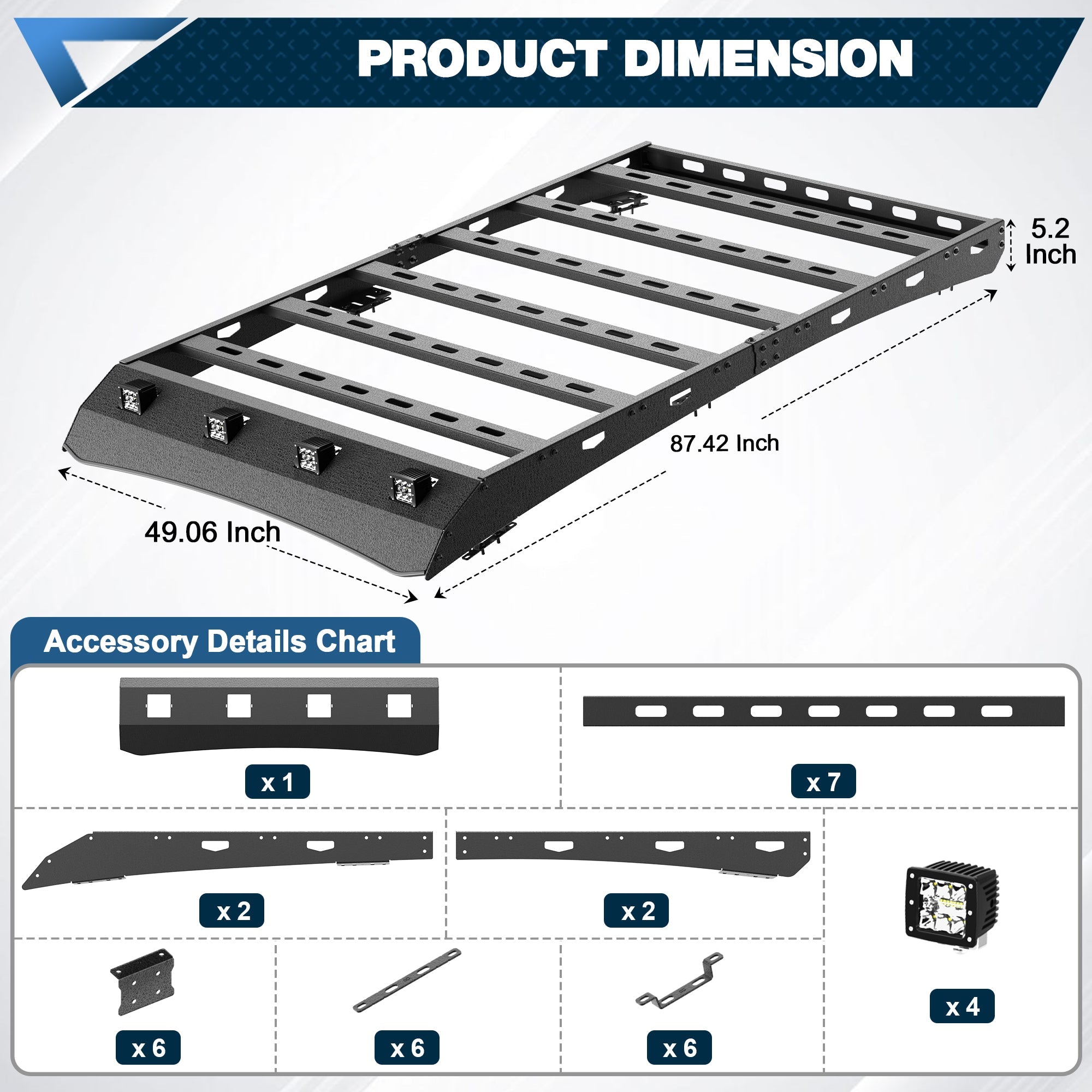 FJ Cruiser Roof Rack Cargo Carrier for 2006 - 2014 Toyota FJ Cruiser - nadiaauto