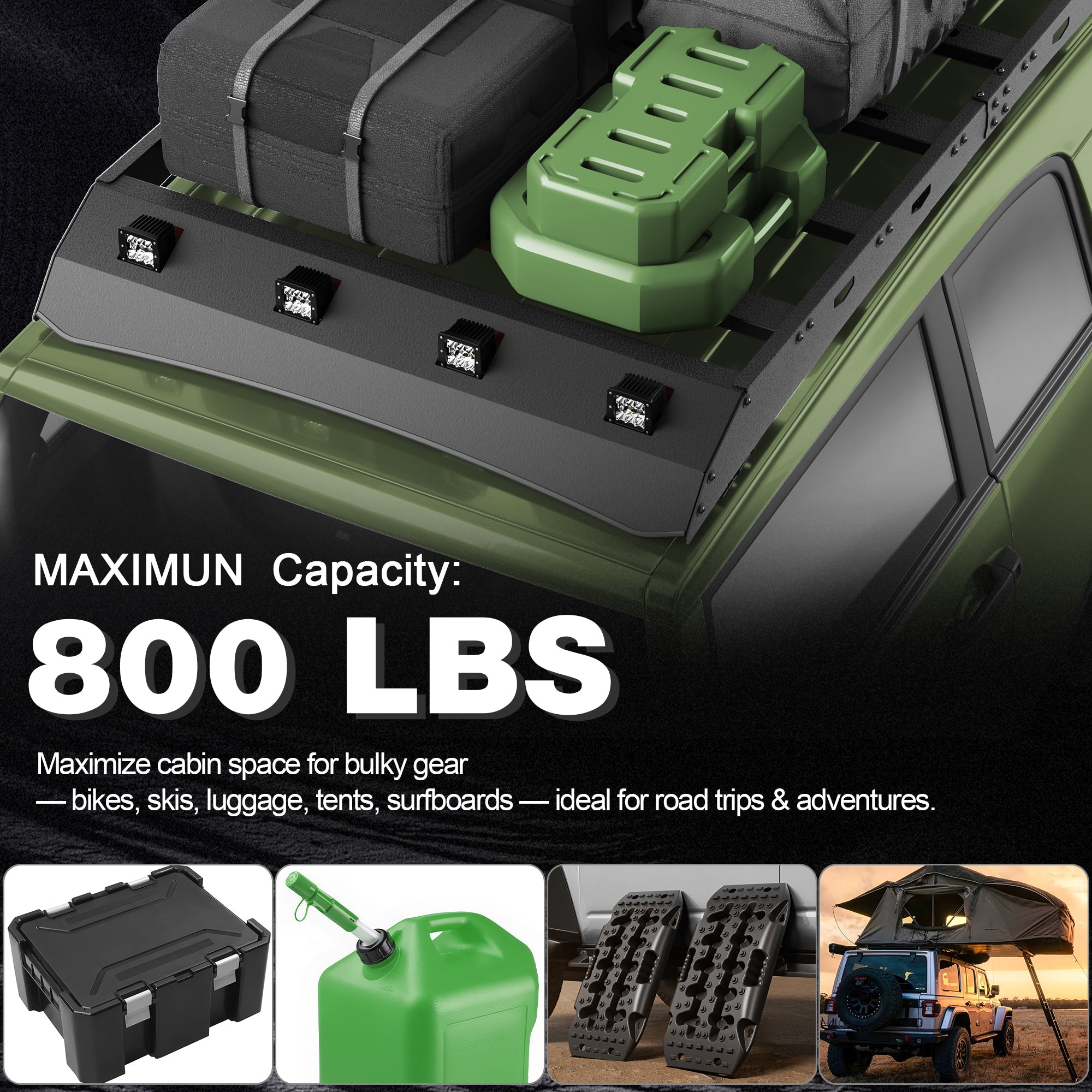 FJ Cruiser Roof Rack Cargo Carrier for 2006-2014 Toyota FJ Cruiser - nadiaauto