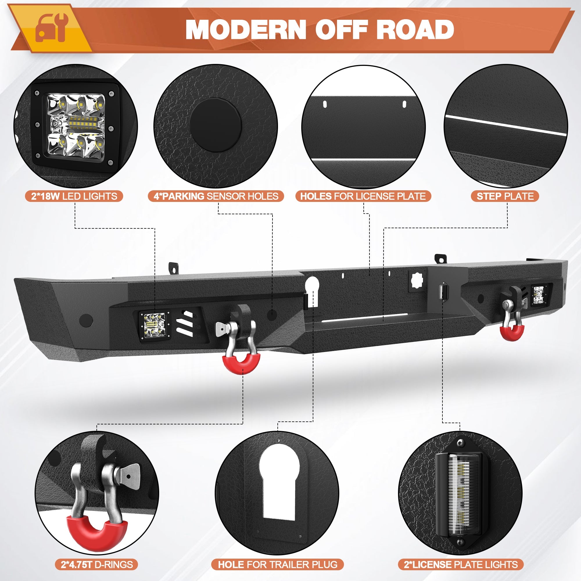 Front and Rear Bumper Kit for 2016 2017 2018 Chevy Silverado 1500 Pickup - nadiaauto