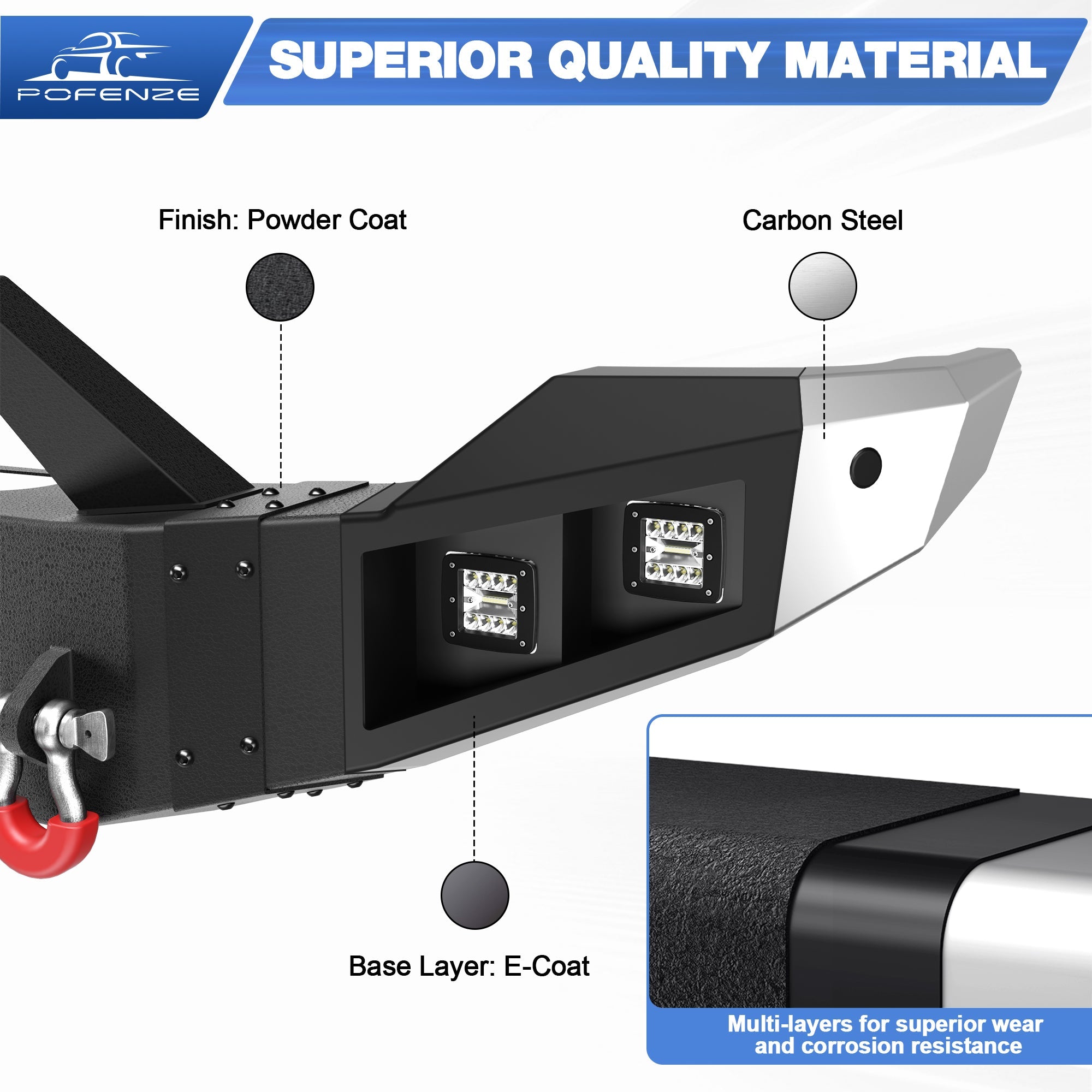 Front Bumper Bar with Winch Plate for 2011 2012 2013 2014 2015 2016 F250/F350/F450 - nadiaauto