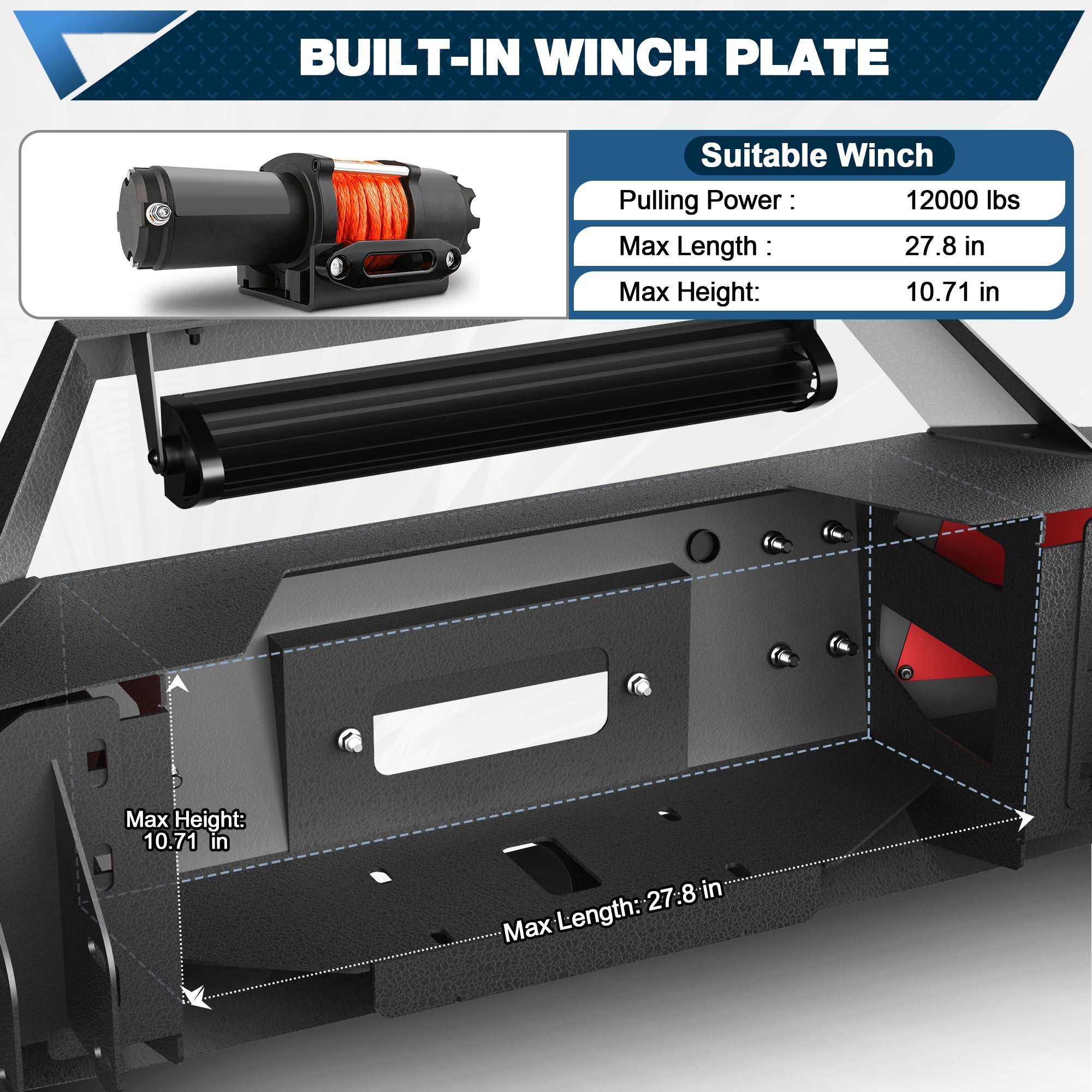 Front Bumper Compatible with 2010 - 2018 Dodge Ram 2500 3500 - nadiaauto