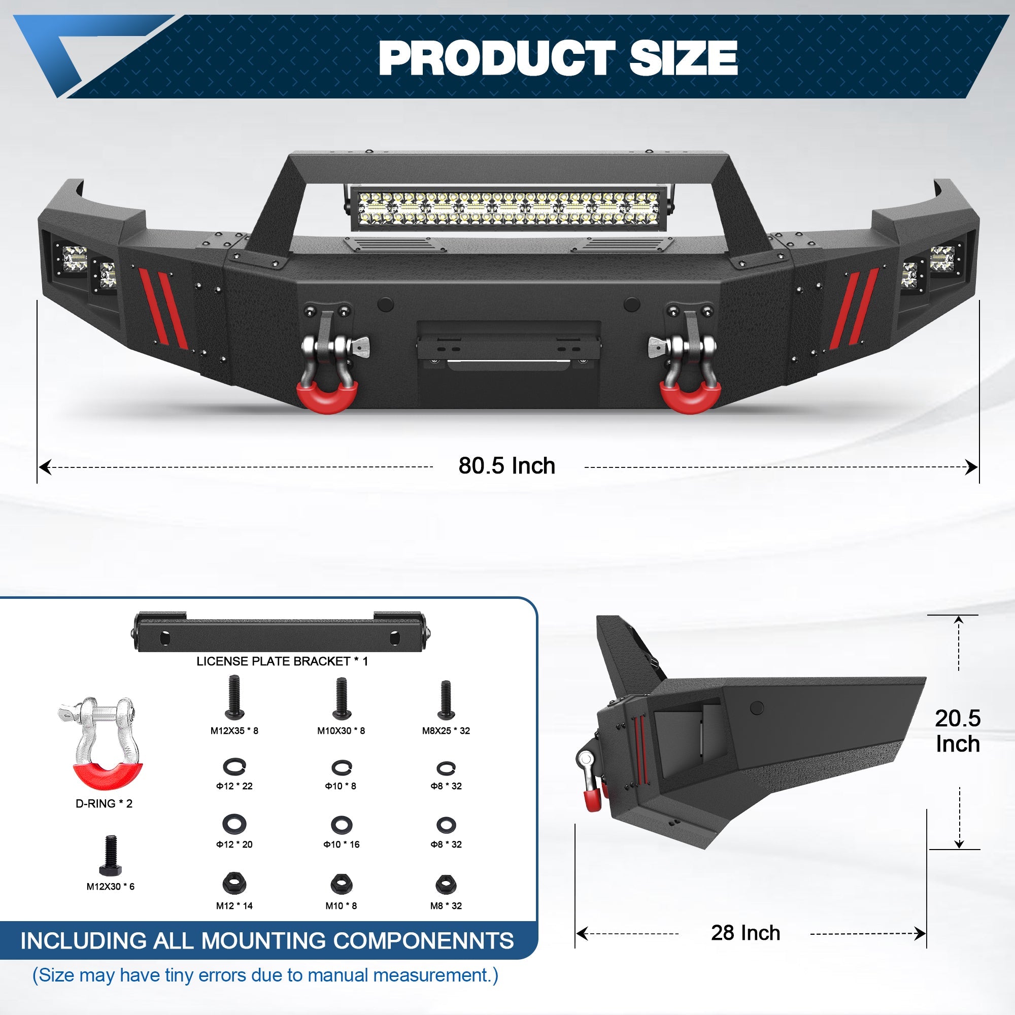 Front Bumper for 2007 2008 2009 2010 2011 2012 2013 Chevy Silverado 1500 Pickup w/Winch Plate - nadiaauto