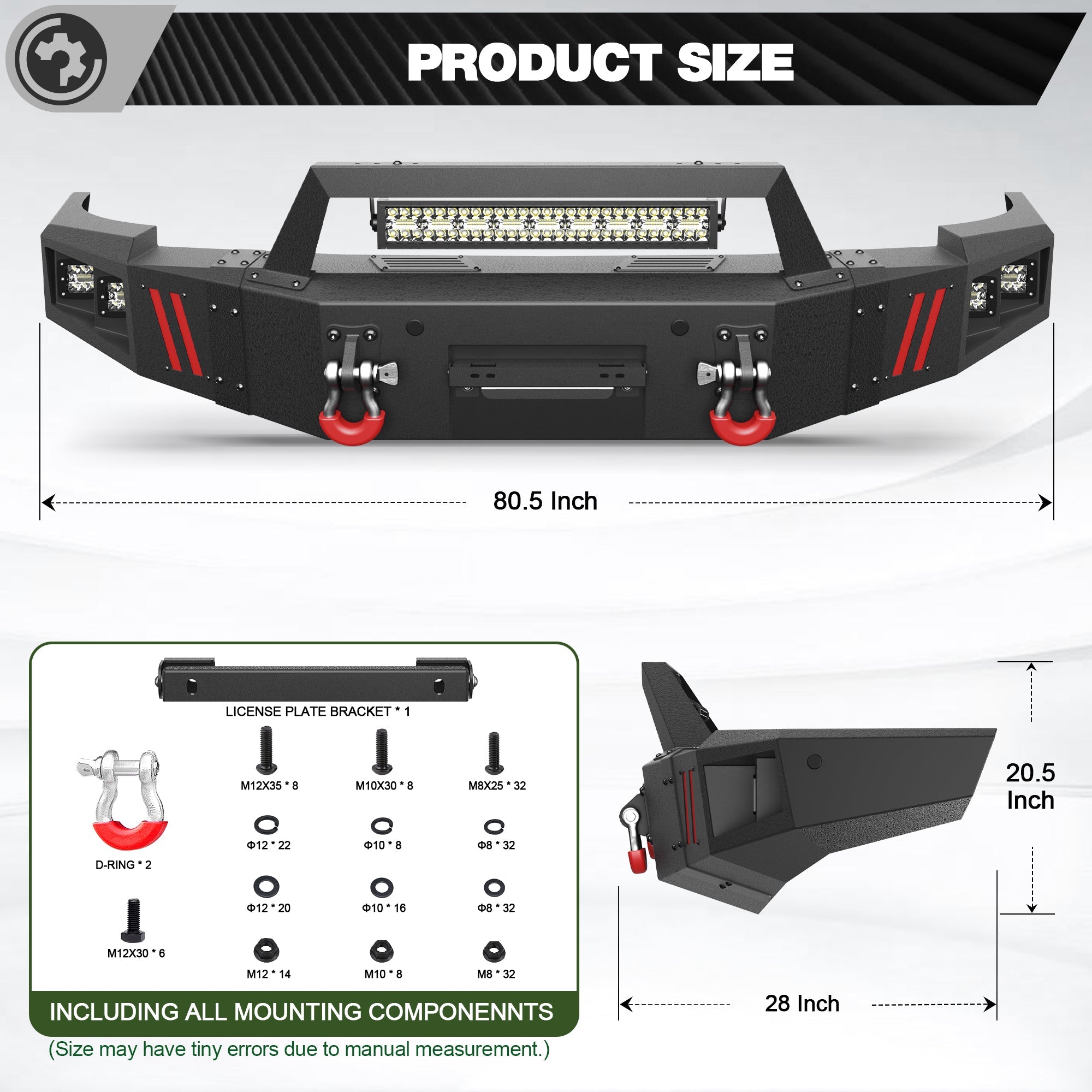 Front Bumper for 2007 2008 2009 2010 2011 2012 2013 Chevy Silverado 1500 Pickup w/Winch Plate - nadiaauto