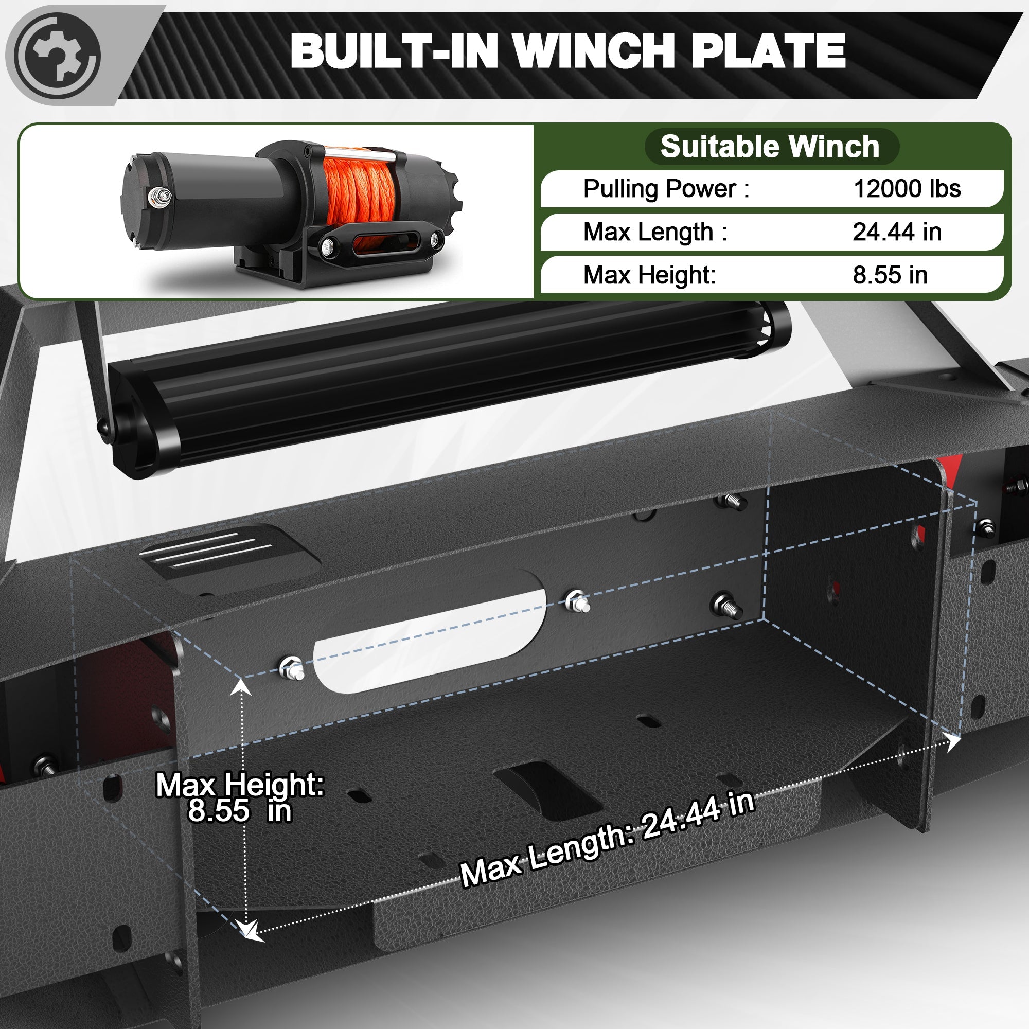 Front Bumper for 2013-2018 Ram 1500 (Excl. Rebel) and 2019-2024 Ram 1500 Classic (Excl. Warlock) - nadiaauto