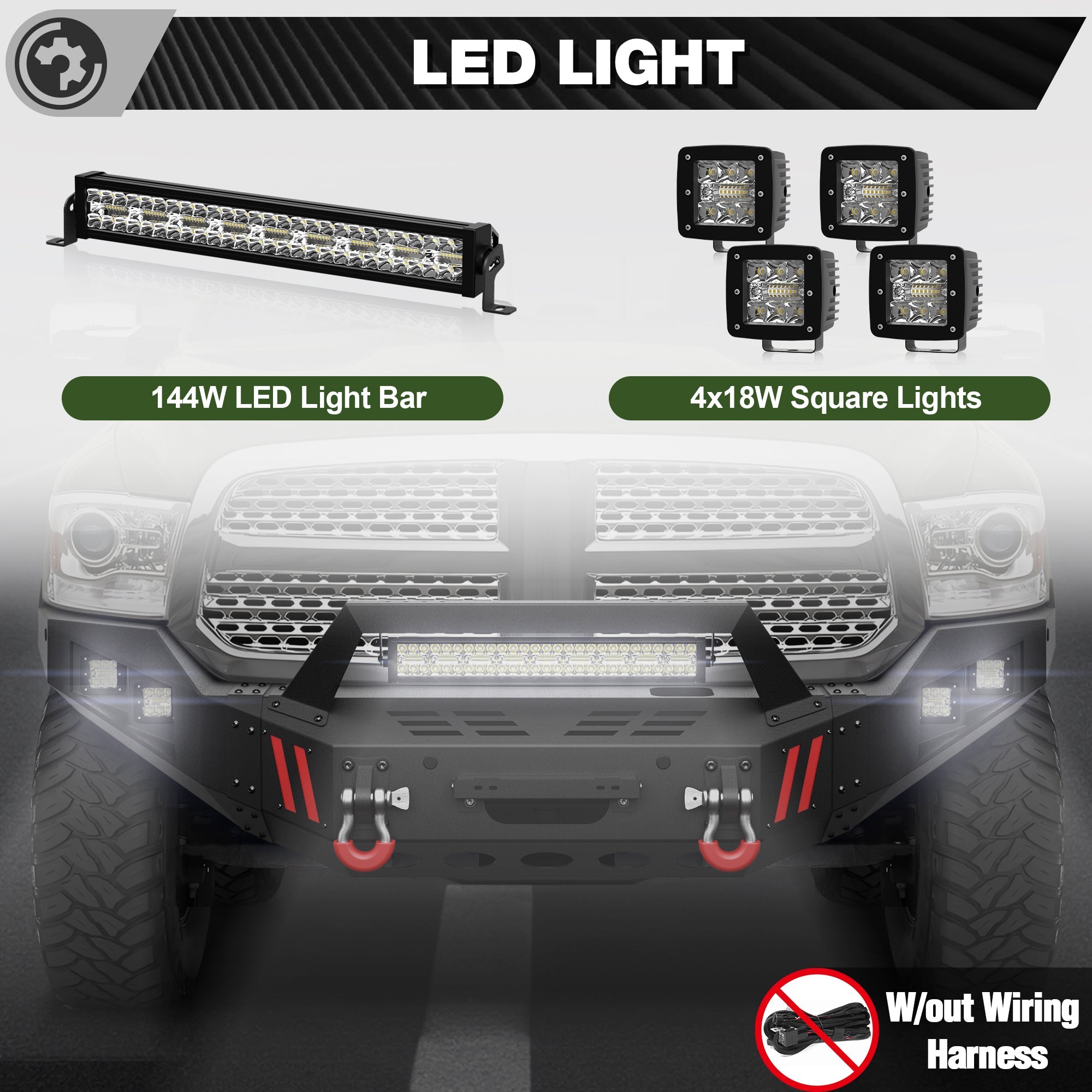 Front Bumper for 2013-2018 Ram 1500 (Excl. Rebel) and 2019-2024 Ram 1500 Classic (Excl. Warlock) - nadiaauto