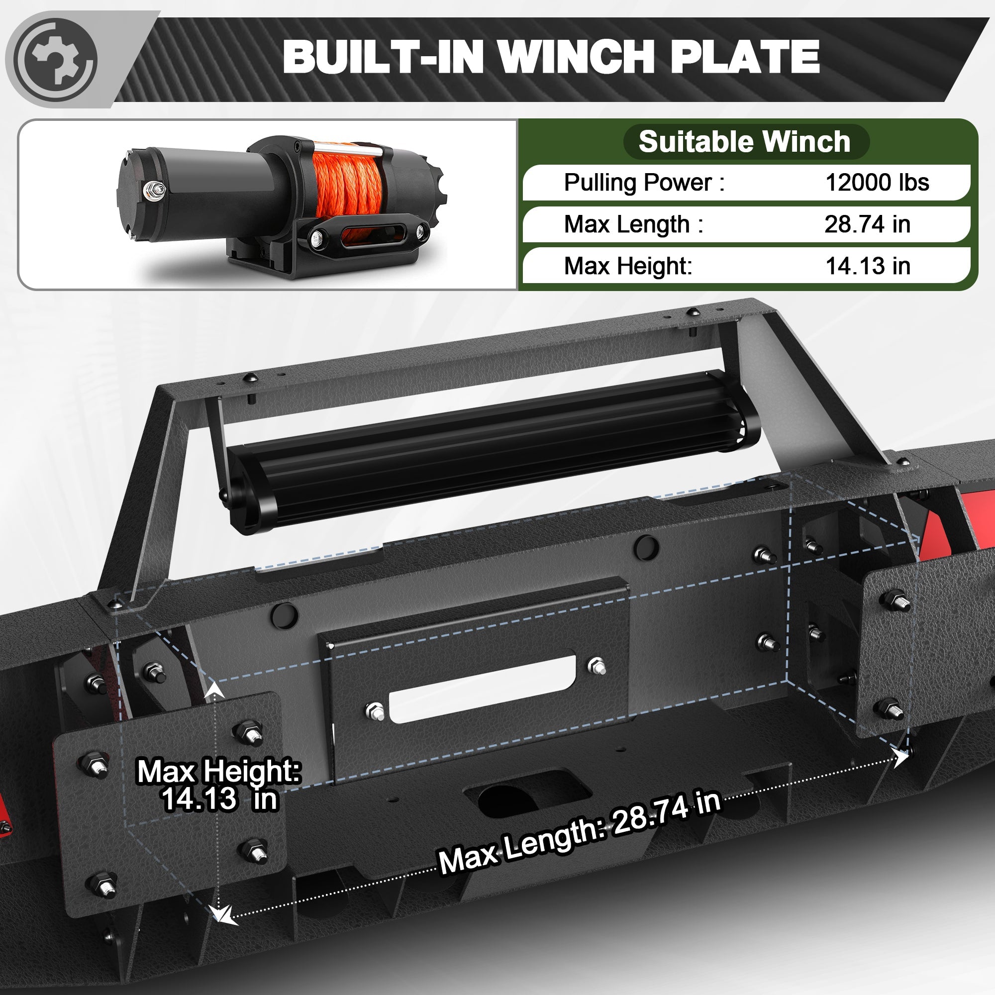 Front Bumper for 2020 2021 2022 2023 Chevy Silverado 2500/3500 2020-2023 w/Winch Plate - nadiaauto