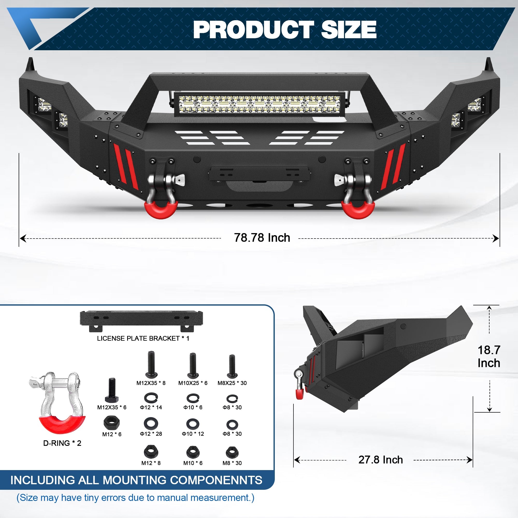 Front Bumper for 2013-2018 Ram 1500 (Excl. Rebel) and 2019-2024 Ram 1500 Classic (Excl. Warlock) - nadiaauto