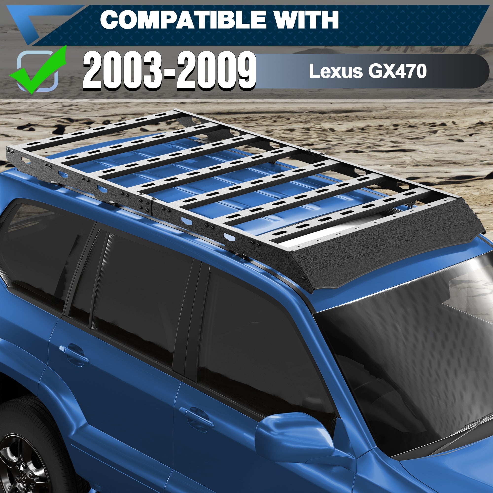 GX470 Roof Rack Cargo Carrier for 2003 - 2004 - 2005 - 2006 - 2007 - 2008 - 2009 Lexus GX470 - nadiaauto