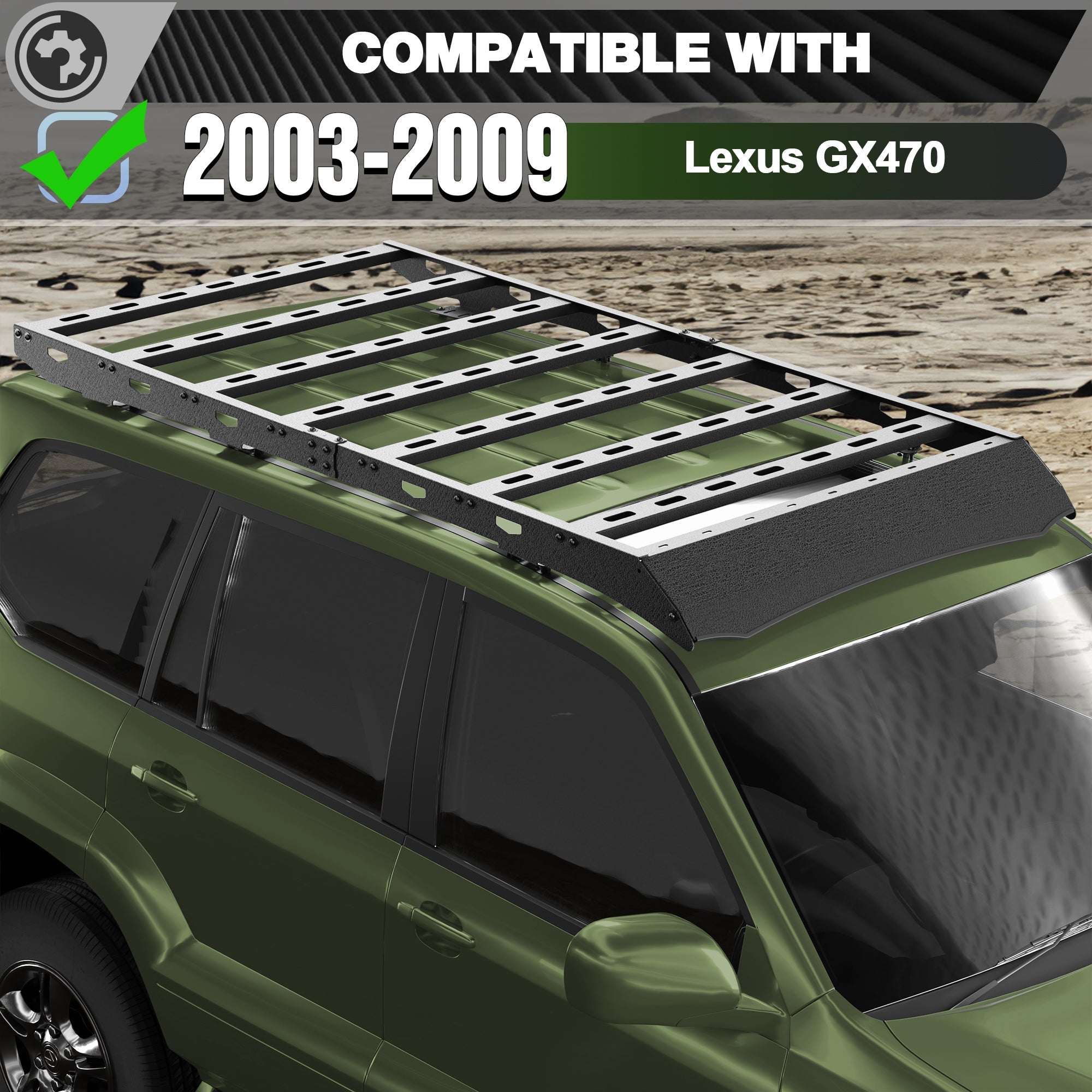 GX470 Roof Rack Cargo Carrier for 2003-2004-2005-2006-2007-2008-2009 Lexus GX470 - nadiaauto