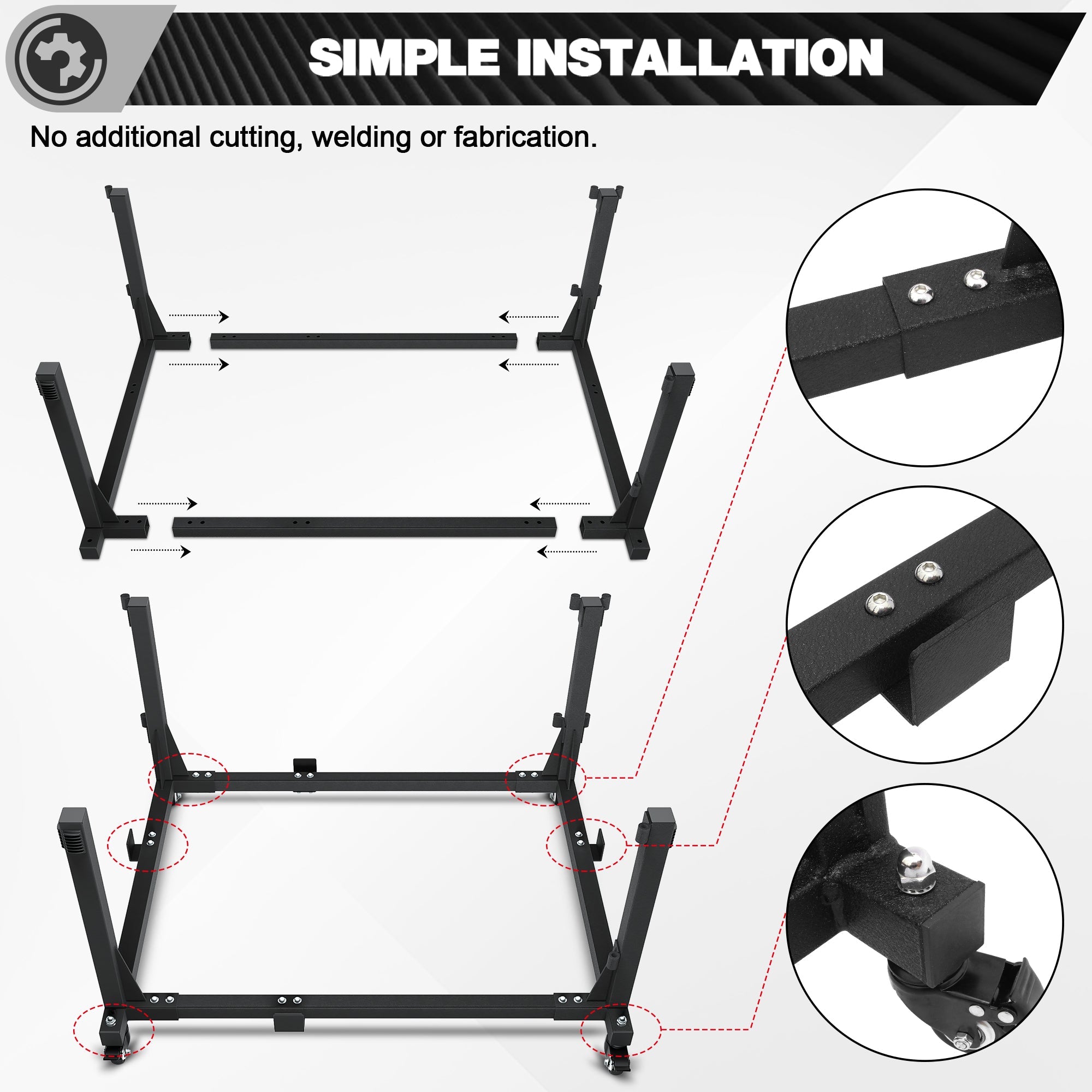 Jeep Door Storage Cart with Wheels | Wrangler YJ TJ JK JL & Gladiator JT Door Holder Rack - nadiaauto