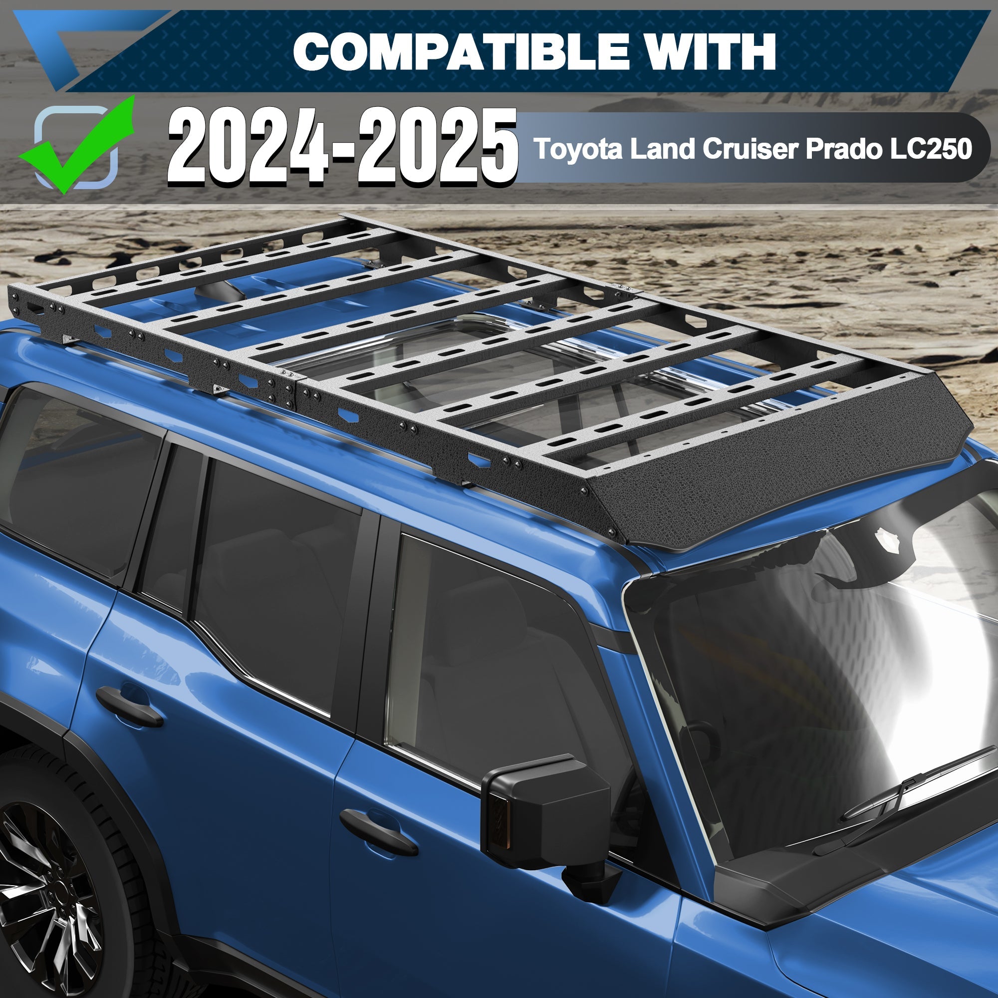 LC250 Roof Rack Compatible for 2024 - 2025 Toyota Land Cruiser Prado LC250/2024 - 2025 Lexus GX550 - nadiaauto