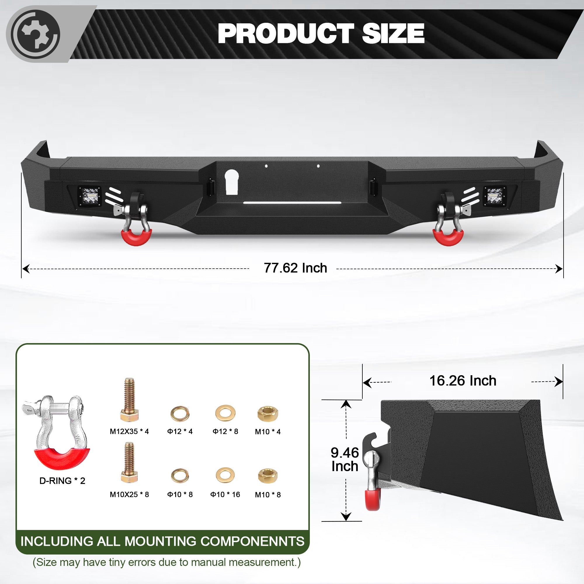 Ram 1500 Rear Bumper for 2009-2018 Ram 1500 Pickup and 2019-2025 Ram 1500 Classic Only - nadiaauto