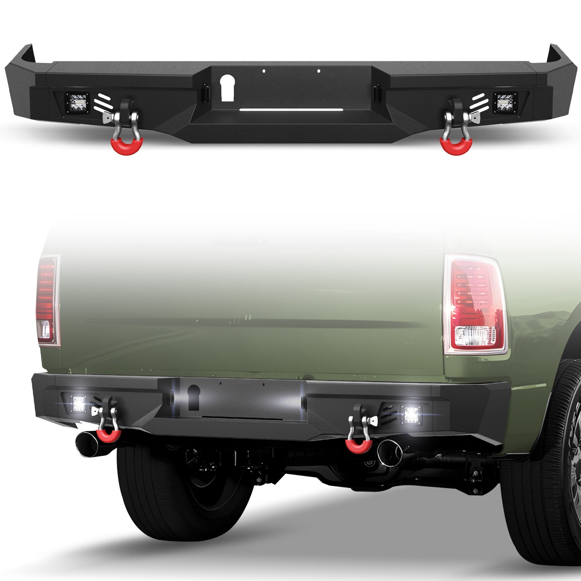 Ram 1500 Rear Bumper for 2009-2018 Ram 1500 Pickup and 2019-2025 Ram 1500 Classic Only - nadiaauto