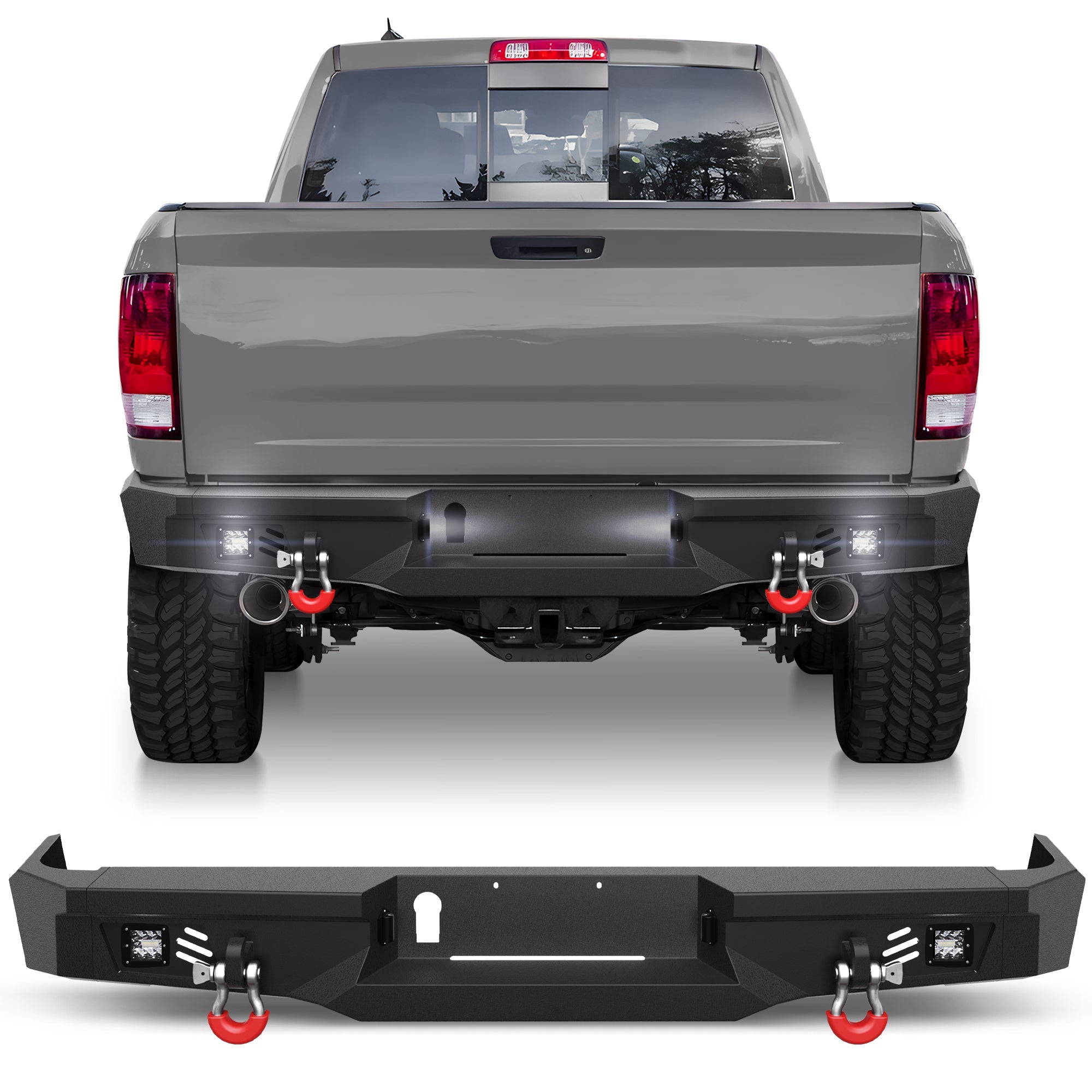 Ram 1500 Rear Bumper for 2009 - 2018 Ram 1500 Pickup and 2019 - 2025 Ram 1500 Classic Only - nadiaauto