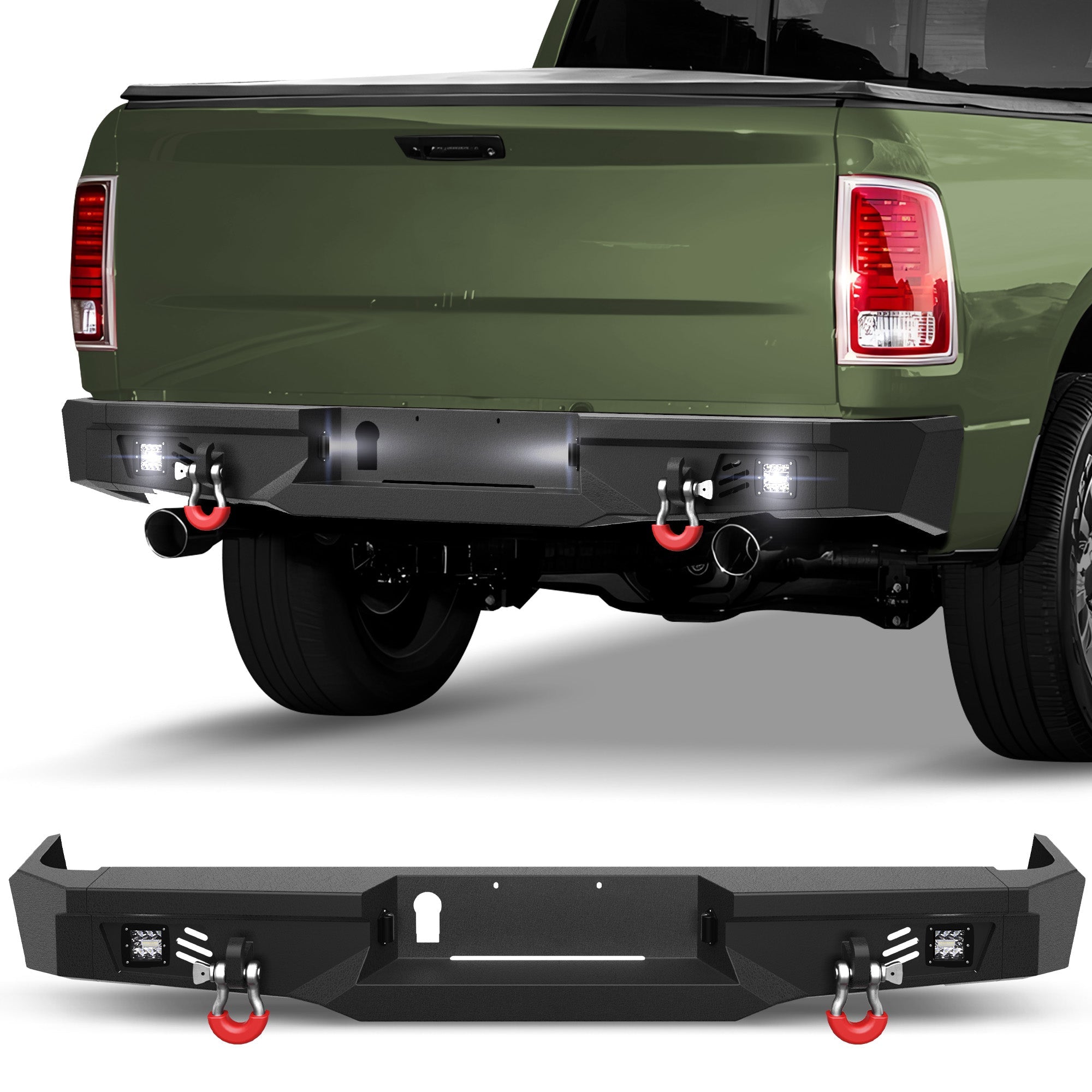 Ram 1500 Rear Bumper for 2009-2018 Ram 1500 Pickup and 2019-2025 Ram 1500 Classic Only - nadiaauto