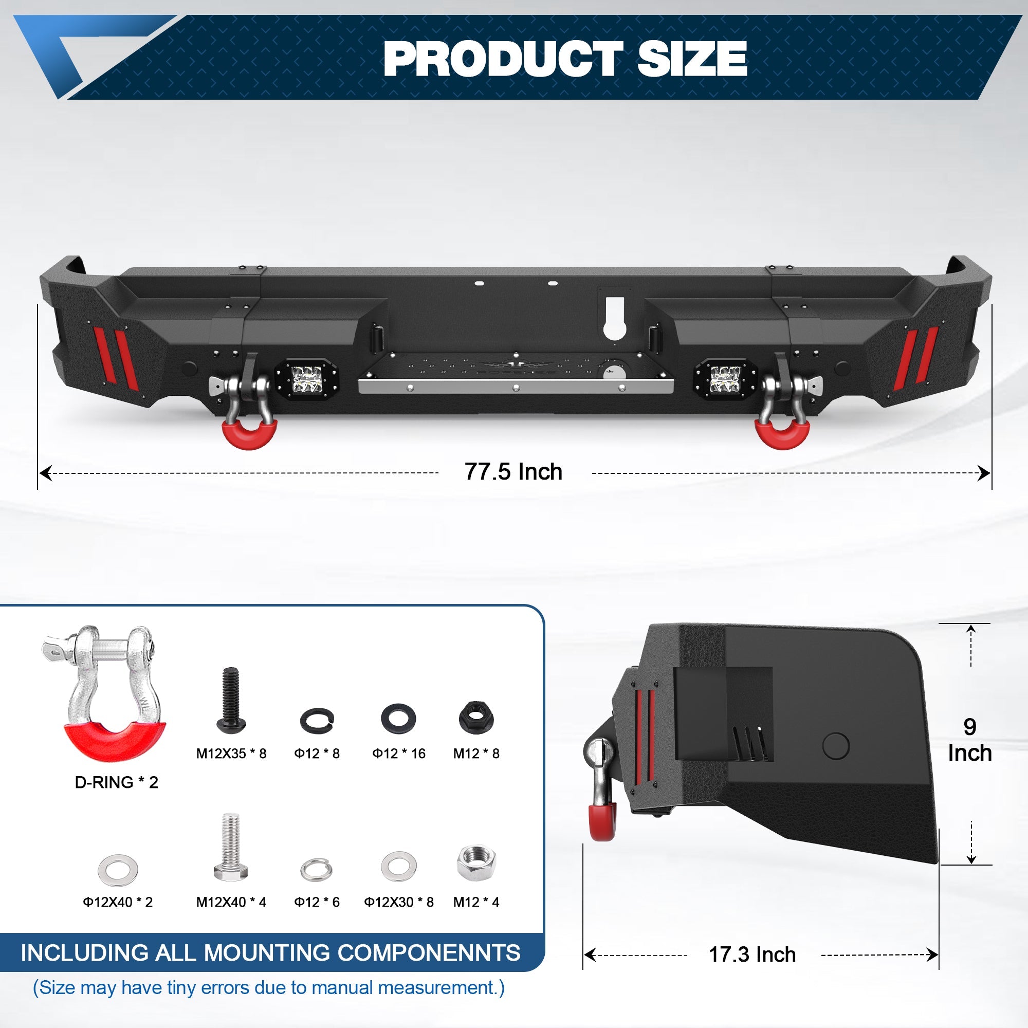 Ram 1500 Rear Bumper for 2019 2020 2021 2022 2023 2024 2025 Ram 1500 (Excluding Classic) - nadiaauto