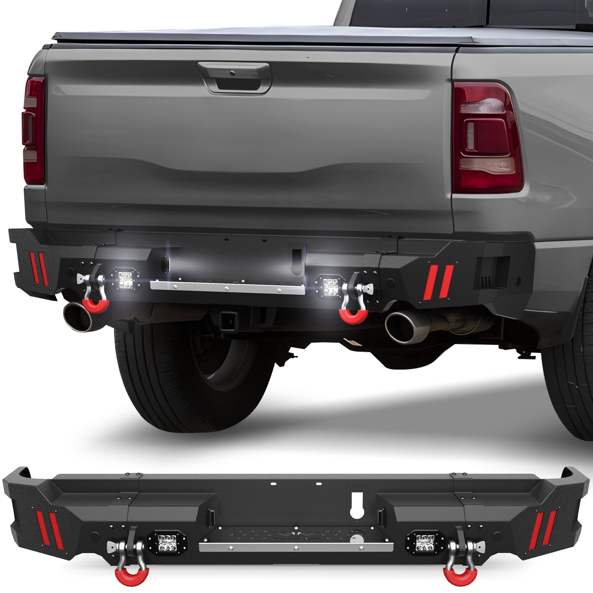 Ram 1500 Rear Bumper for 2019 2020 2021 2022 2023 2024 2025 Ram 1500 (Excluding Classic) - nadiaauto