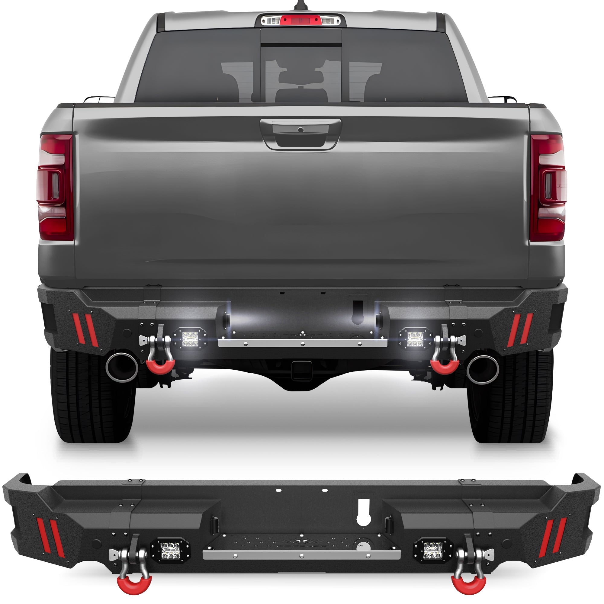 Ram 1500 Rear Bumper for 2019 2020 2021 2022 2023 2024 2025 Ram 1500 (Excluding Classic) - nadiaauto