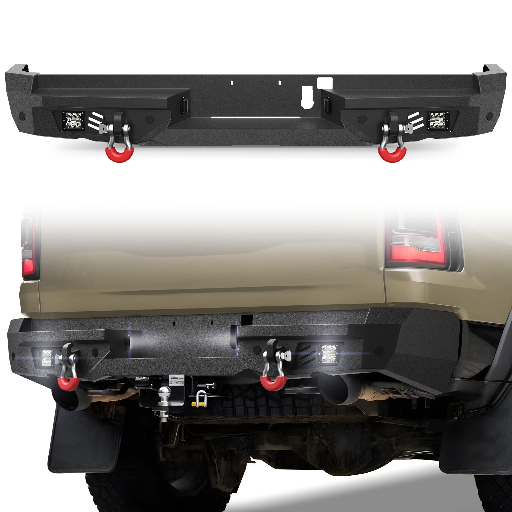 Ram 1500 Rear Bumper for 2021 2022 2023 2024 2025 Ram 1500 TRX Pickup (Ram 1500 TRX only) - nadiaauto