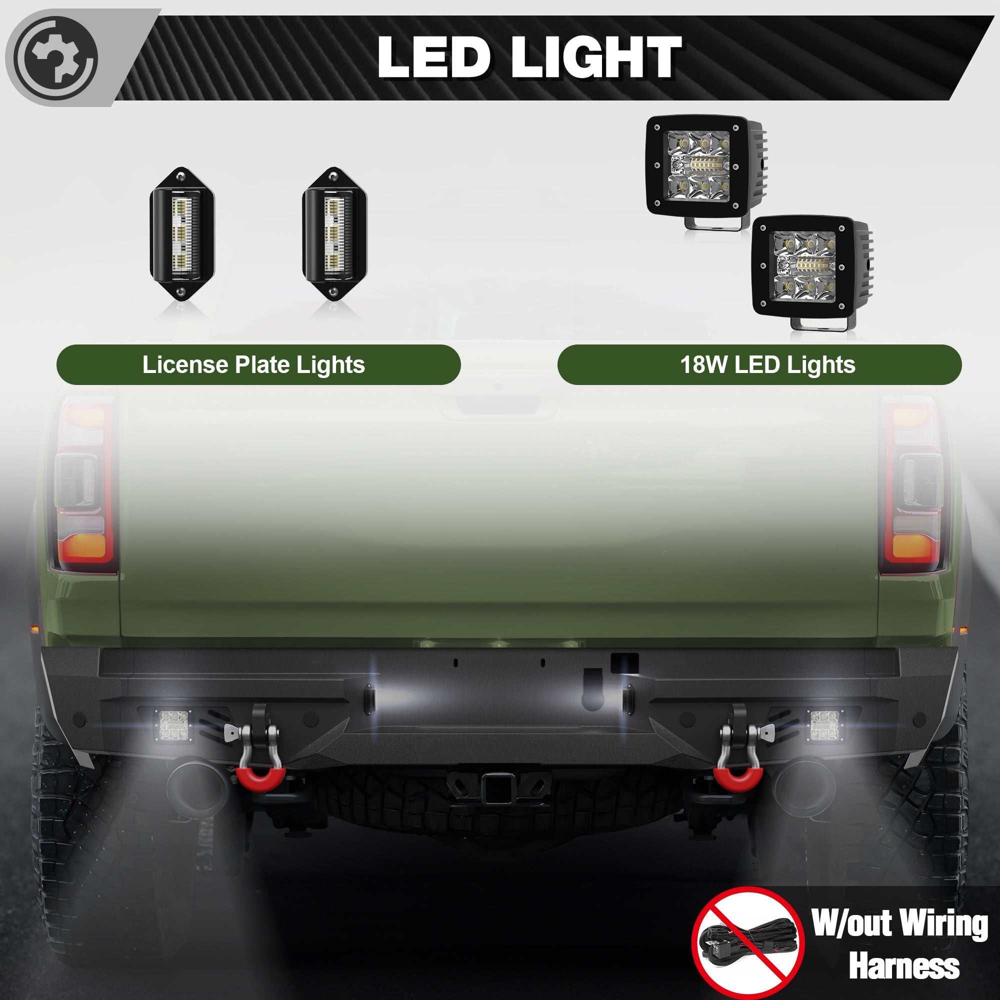 Ram 1500 Rear Bumper for 2021 2022 2023 2024 2025 Ram 1500 TRX Pickup (Ram 1500 TRX only) - nadiaauto