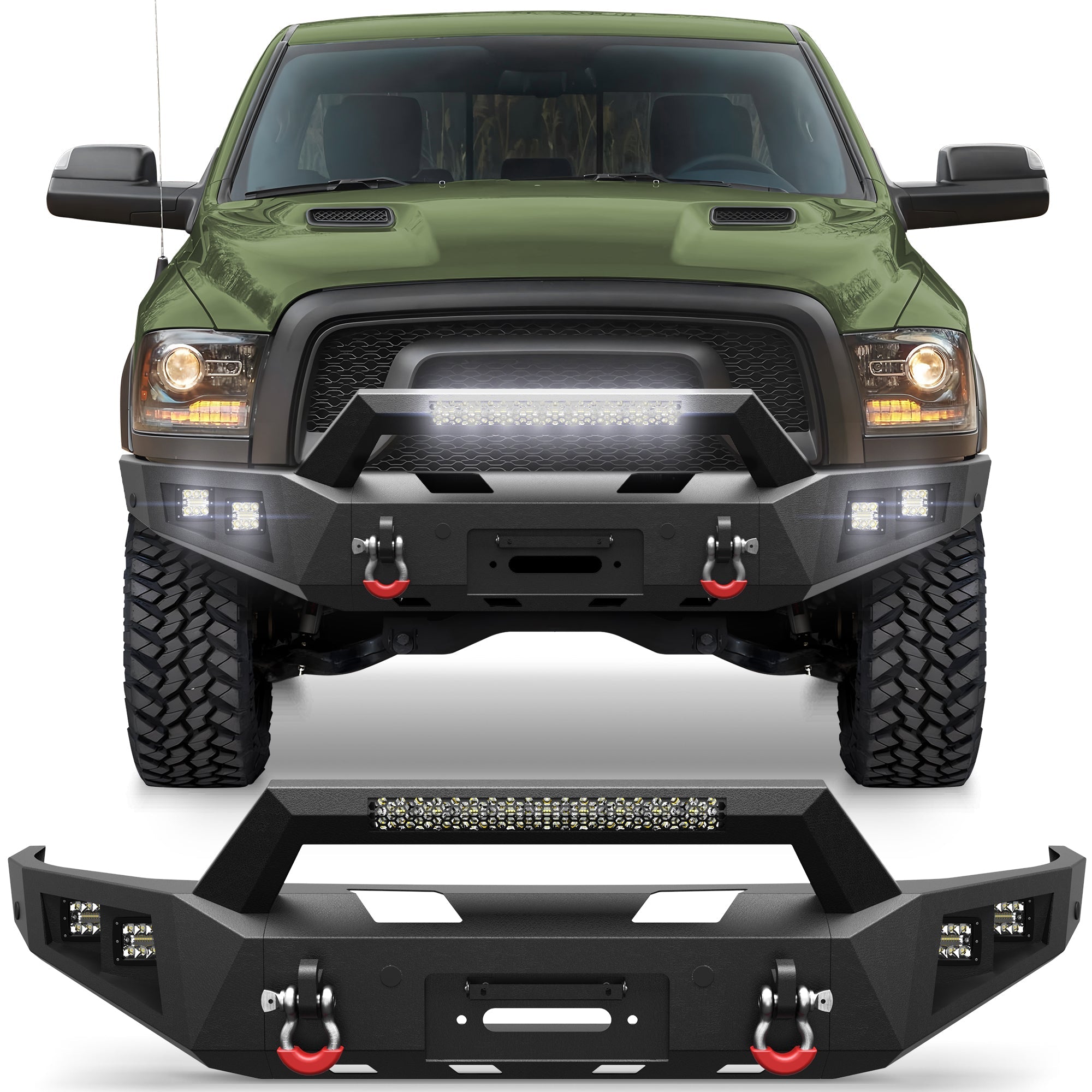 Ram 1500 Rebel Front Bumper for 2015-2018 Ram 1500 Rebel Only - nadiaauto