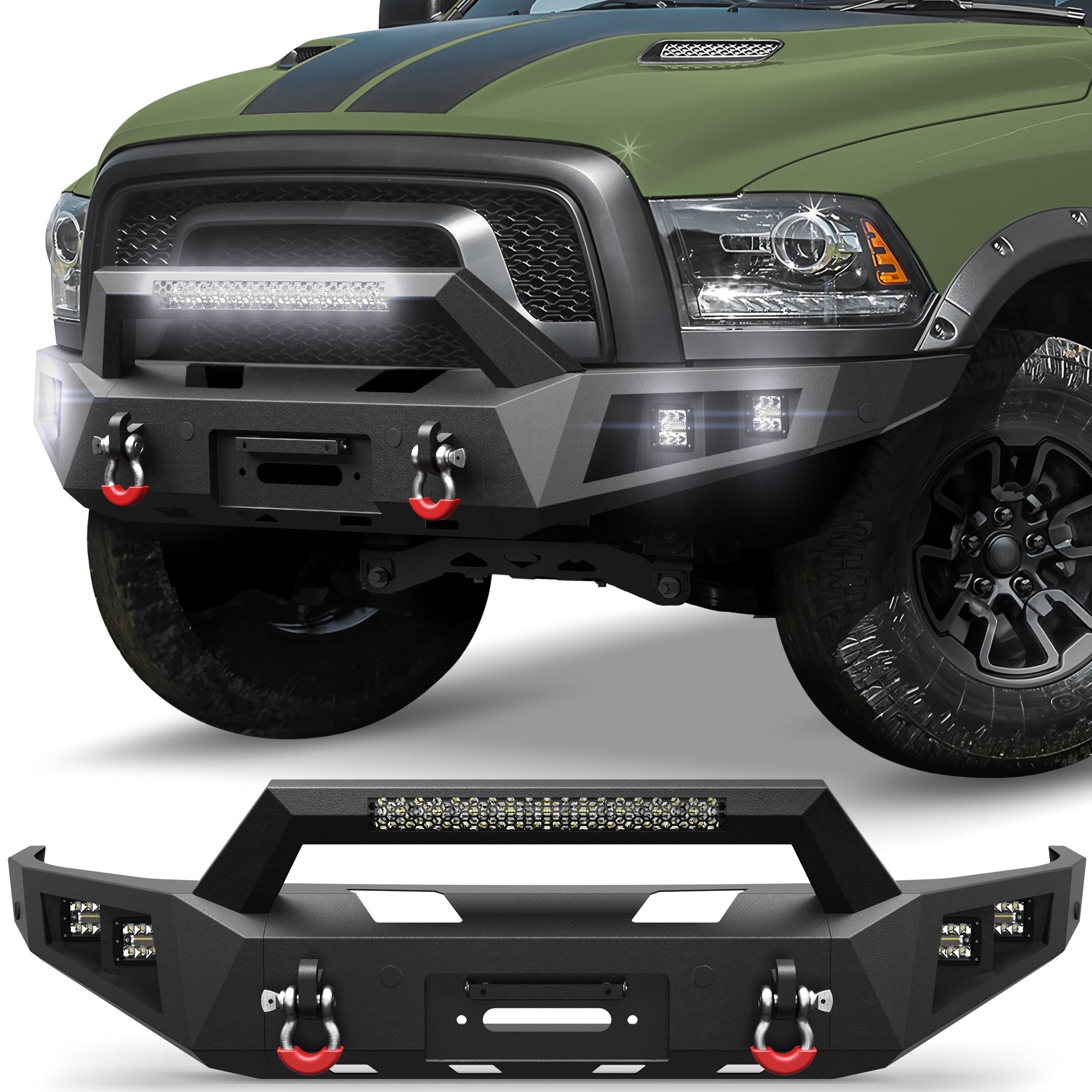 Ram 1500 Rebel Front Bumper for 2015-2018 Ram 1500 Rebel Only - nadiaauto