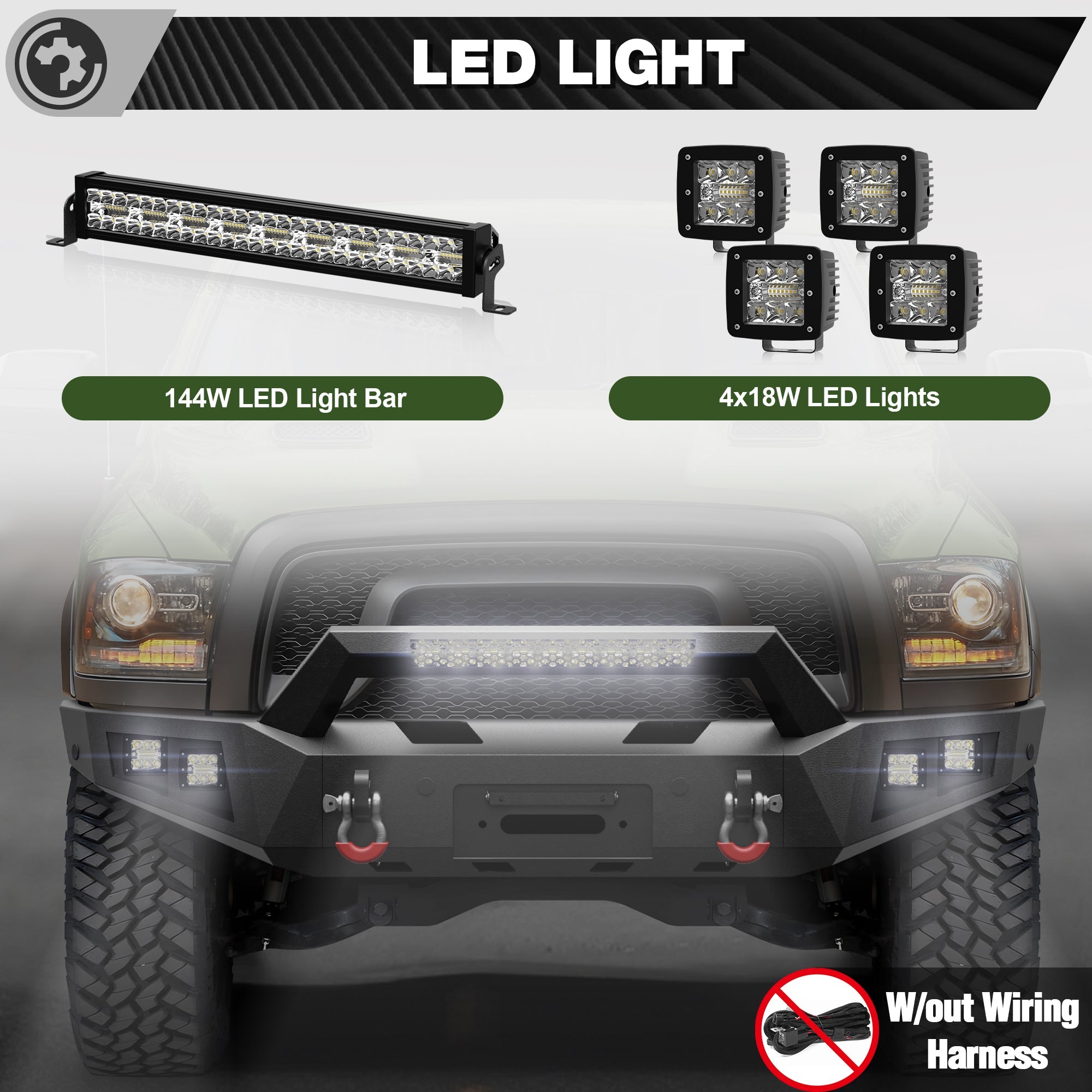 Ram 1500 Rebel Front Bumper for 2015-2018 Ram 1500 Rebel Only - nadiaauto