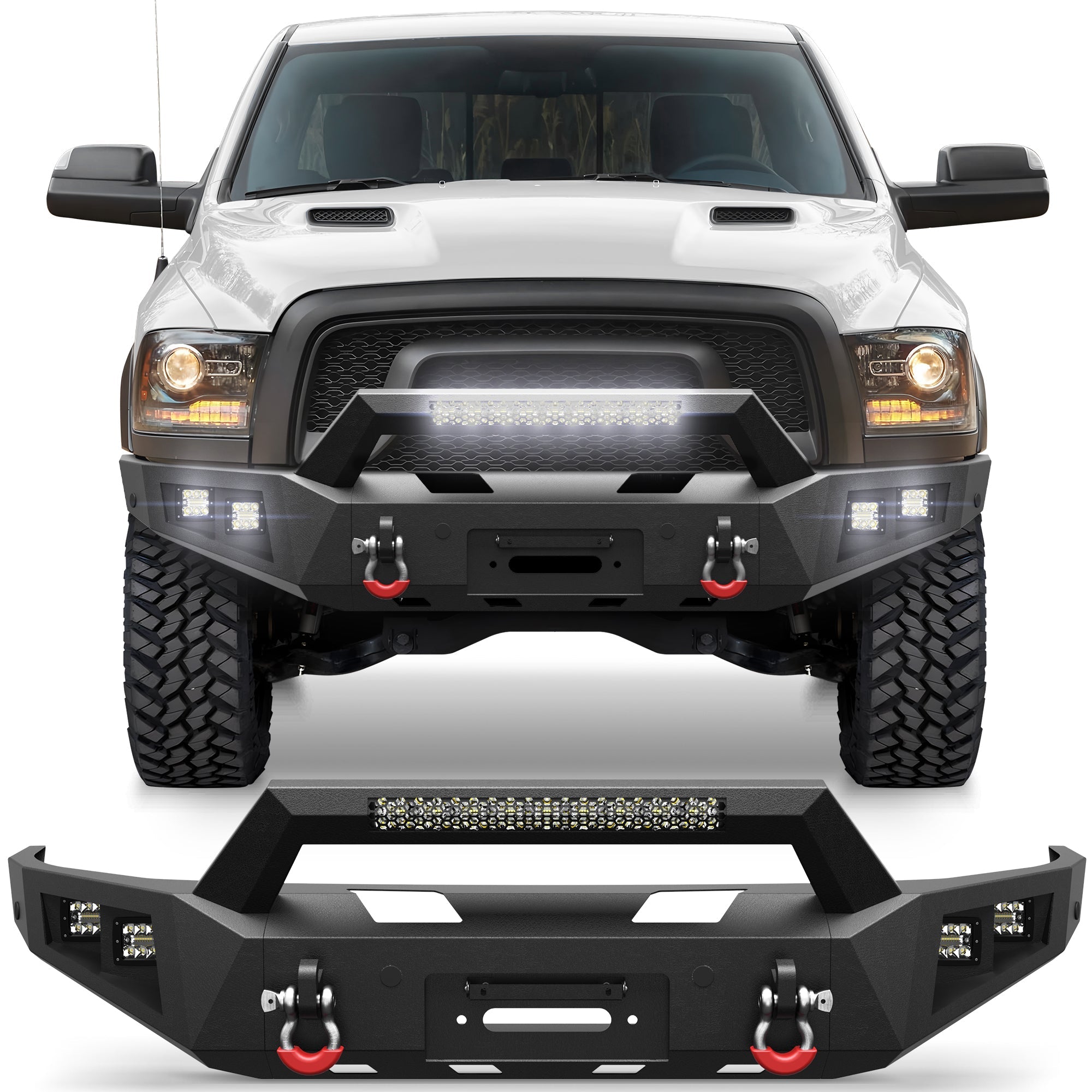 Ram 1500 Rebel Front Bumper for 2015 - 2018 Ram 1500 Rebel Only - nadiaauto