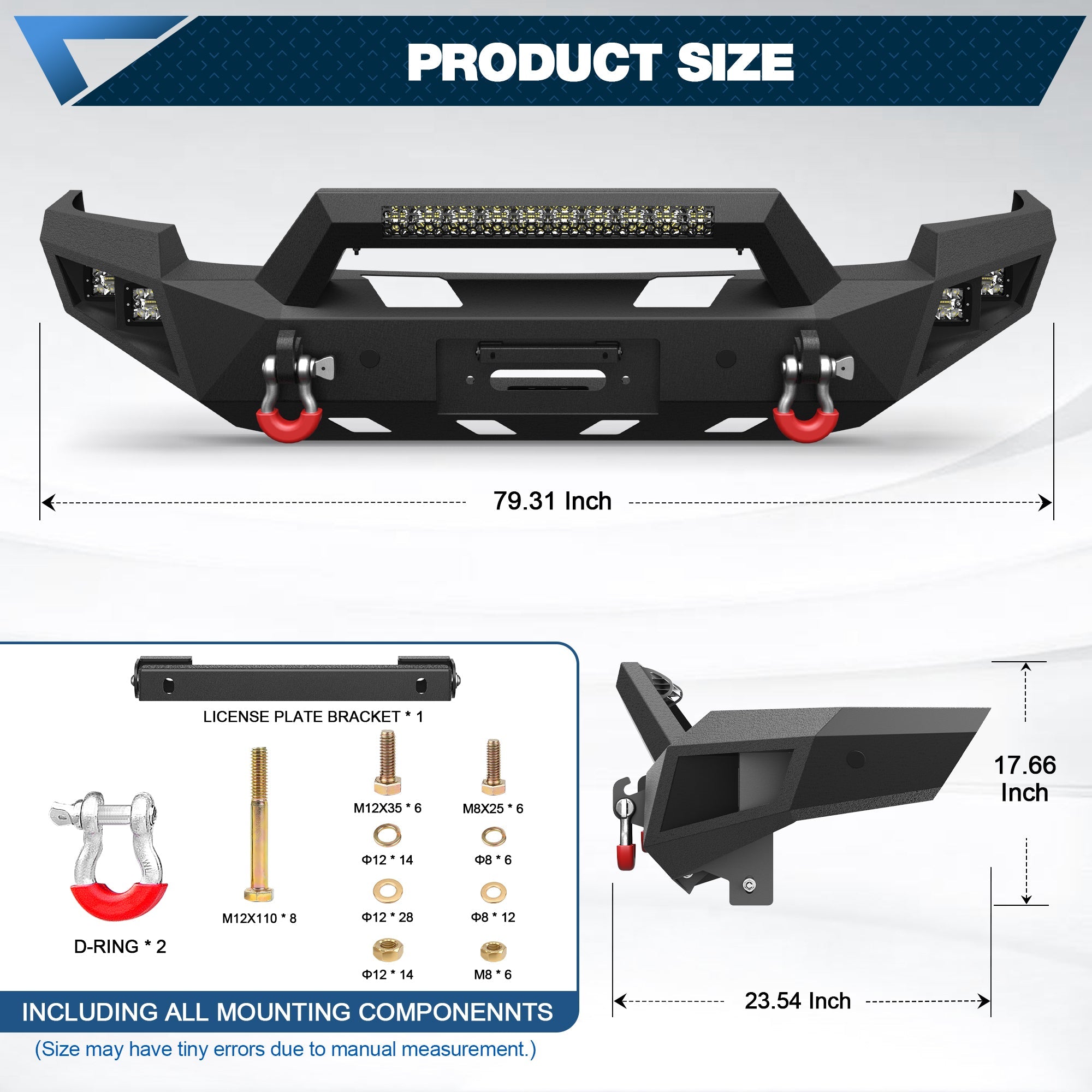 Ram 2500 Front Bumper for 2003 2004 2005 Dodge Ram 2500/3500 Pickup w/Winch Plate (Excluding Diesel) - nadiaauto