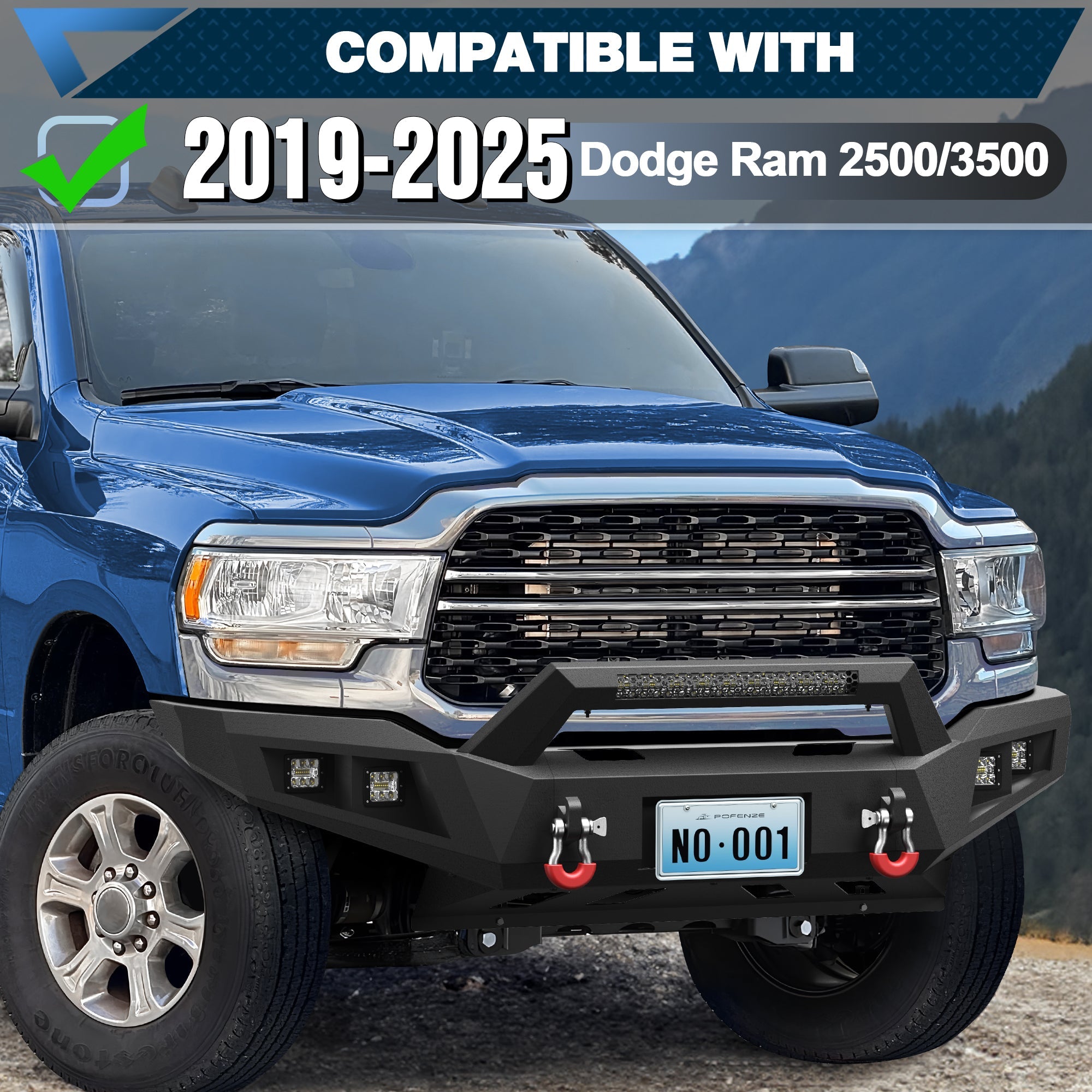 Ram 2500 Front Bumper for 2019 2020 2021 2022 2023 2024 2025 Ram 2500/3500 Pickup - nadiaauto