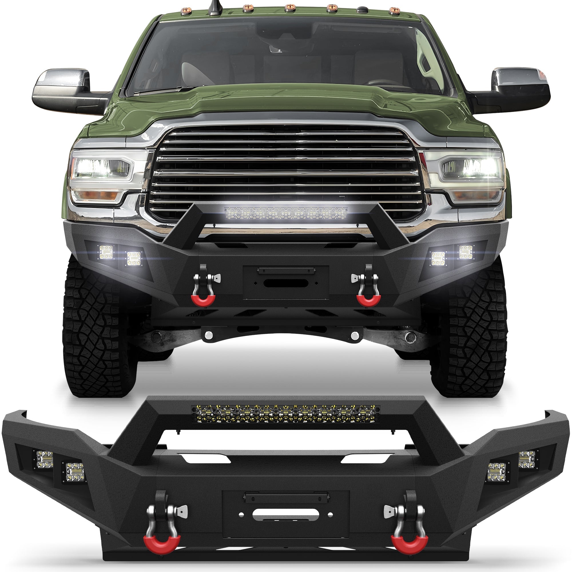 Ram 2500 Front Bumper for 2019 2020 2021 2022 2023 2024 2025 Ram 2500/3500 Pickup - nadiaauto