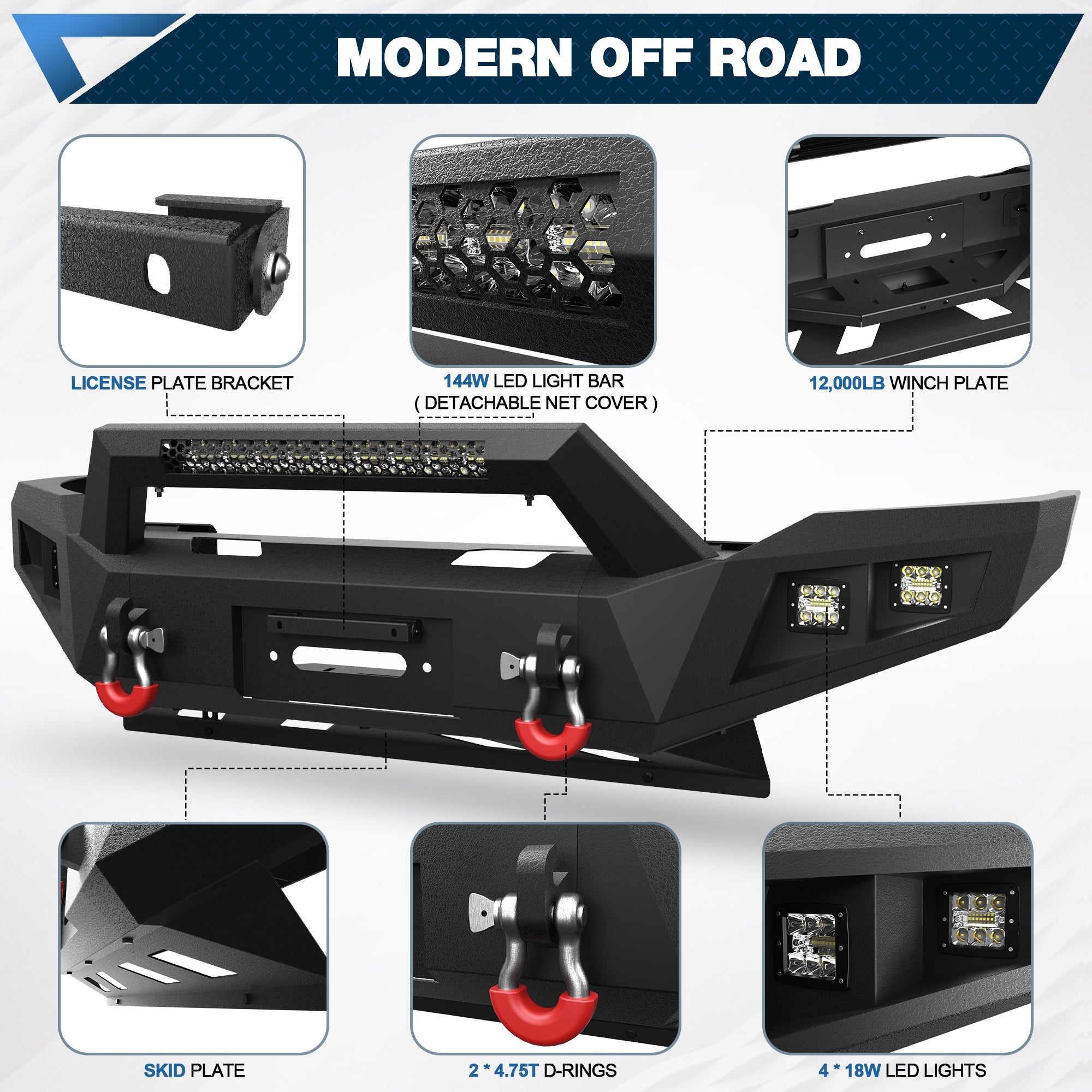 Ram 2500 Front Bumper for 2019 2020 2021 2022 2023 2024 2025 Ram 2500/3500 Pickup - nadiaauto