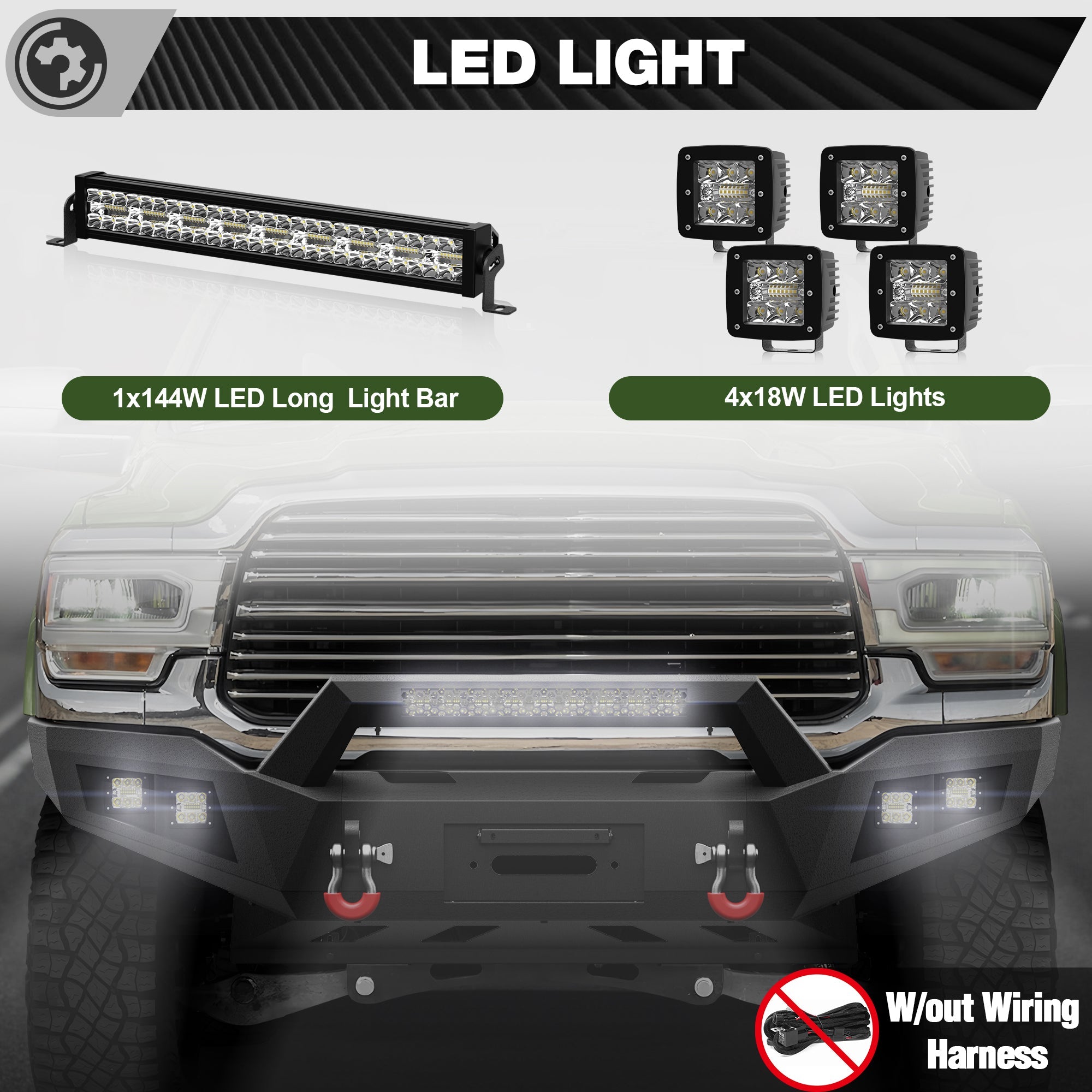 Ram 2500 Front Bumper for 2019 2020 2021 2022 2023 2024 2025 Ram 2500/3500 Pickup - nadiaauto