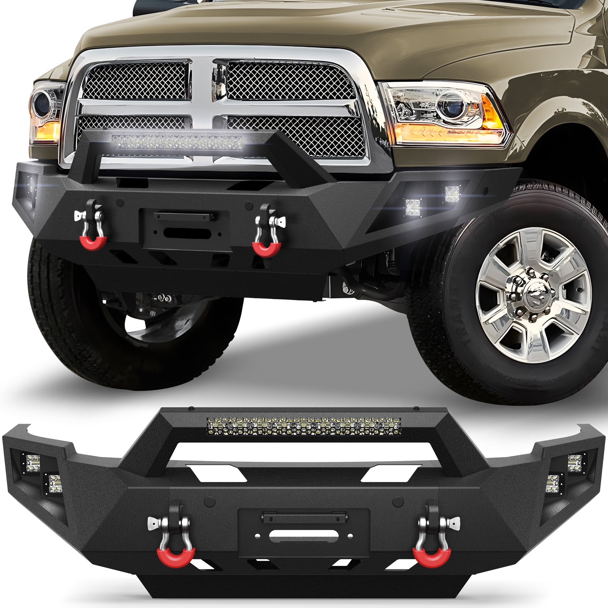 Ram 2500 Front Bumper Full Width for 2010-2018 Dodge Ram 2500/3500 Pickup - nadiaauto