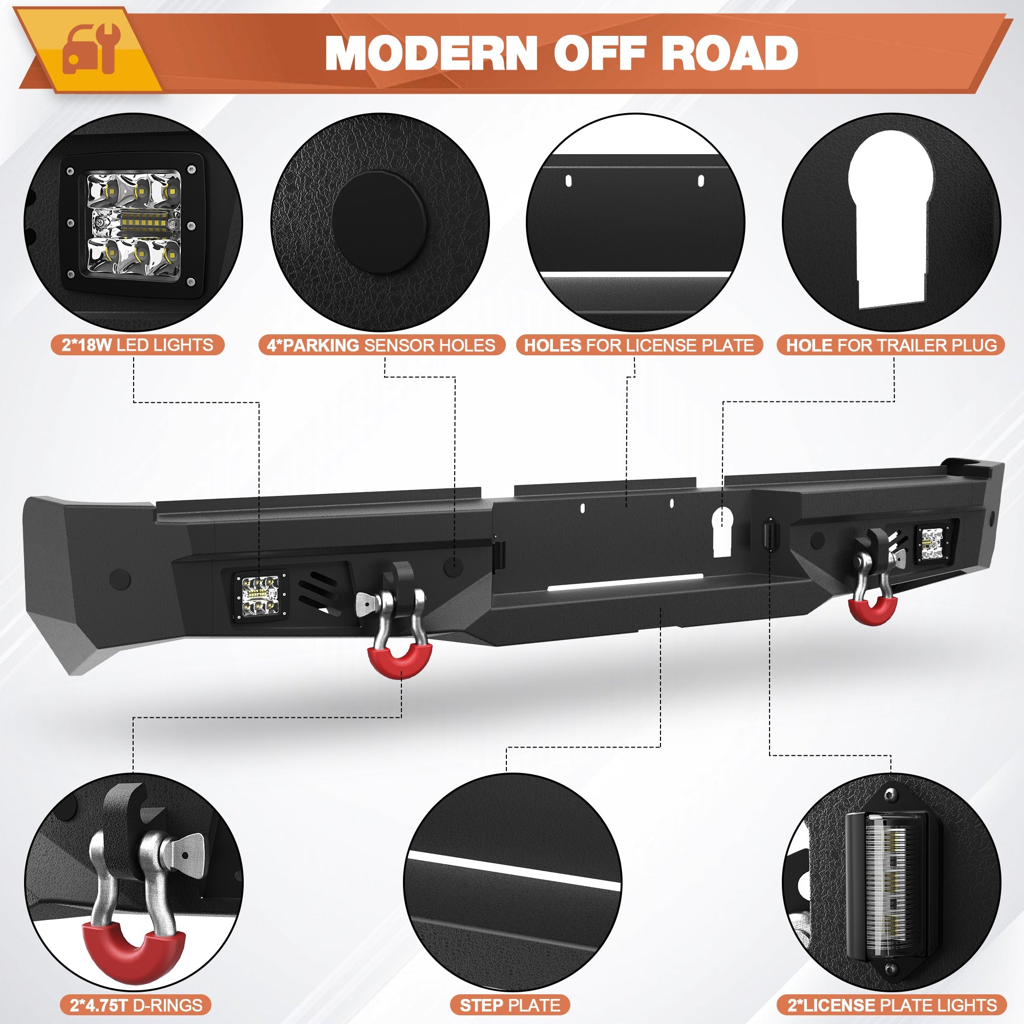 Ram 2500 Rear Bumper for 2019 - 2025 Dodge Ram 2500/3500 Pickup Trucks - nadiaauto