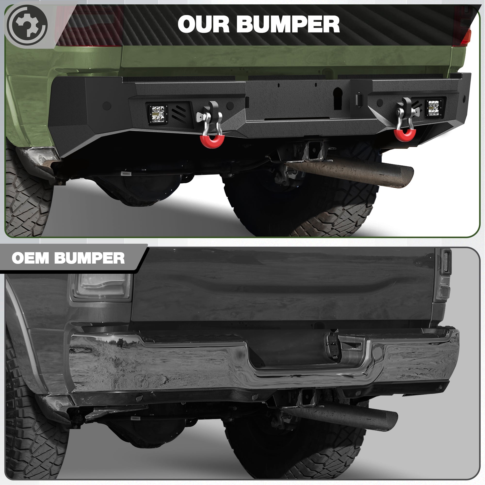 Ram 2500 Rear Bumper for 2019-2025 Dodge Ram 2500/3500 Pickup Trucks - nadiaauto