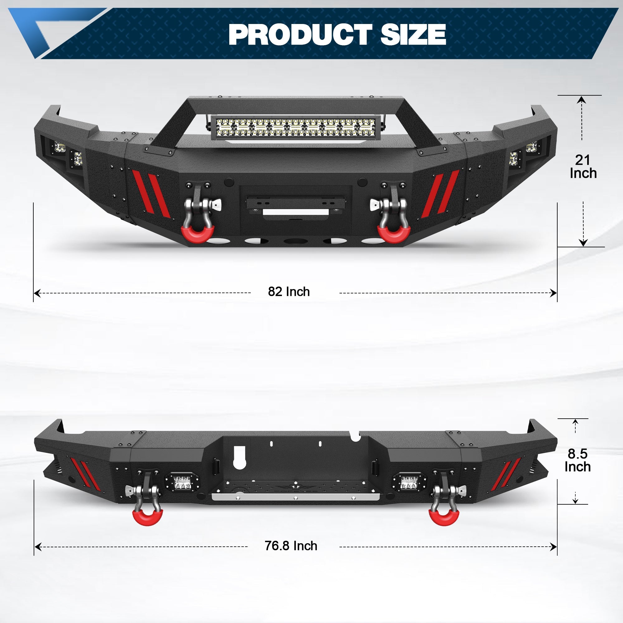 Ram 2500 Truck Bumper Combo for 2010 - 2018 Dodge Ram 2500/3500 Pickup Trucks - nadiaauto