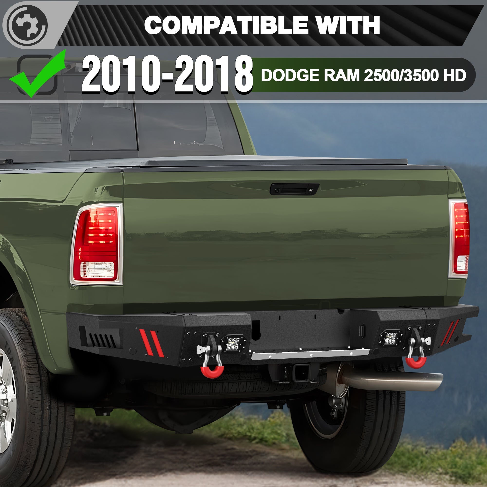 Ram 2500 Truck Bumper Combo for 2010-2018 Dodge Ram 2500/3500 Pickup Trucks - nadiaauto